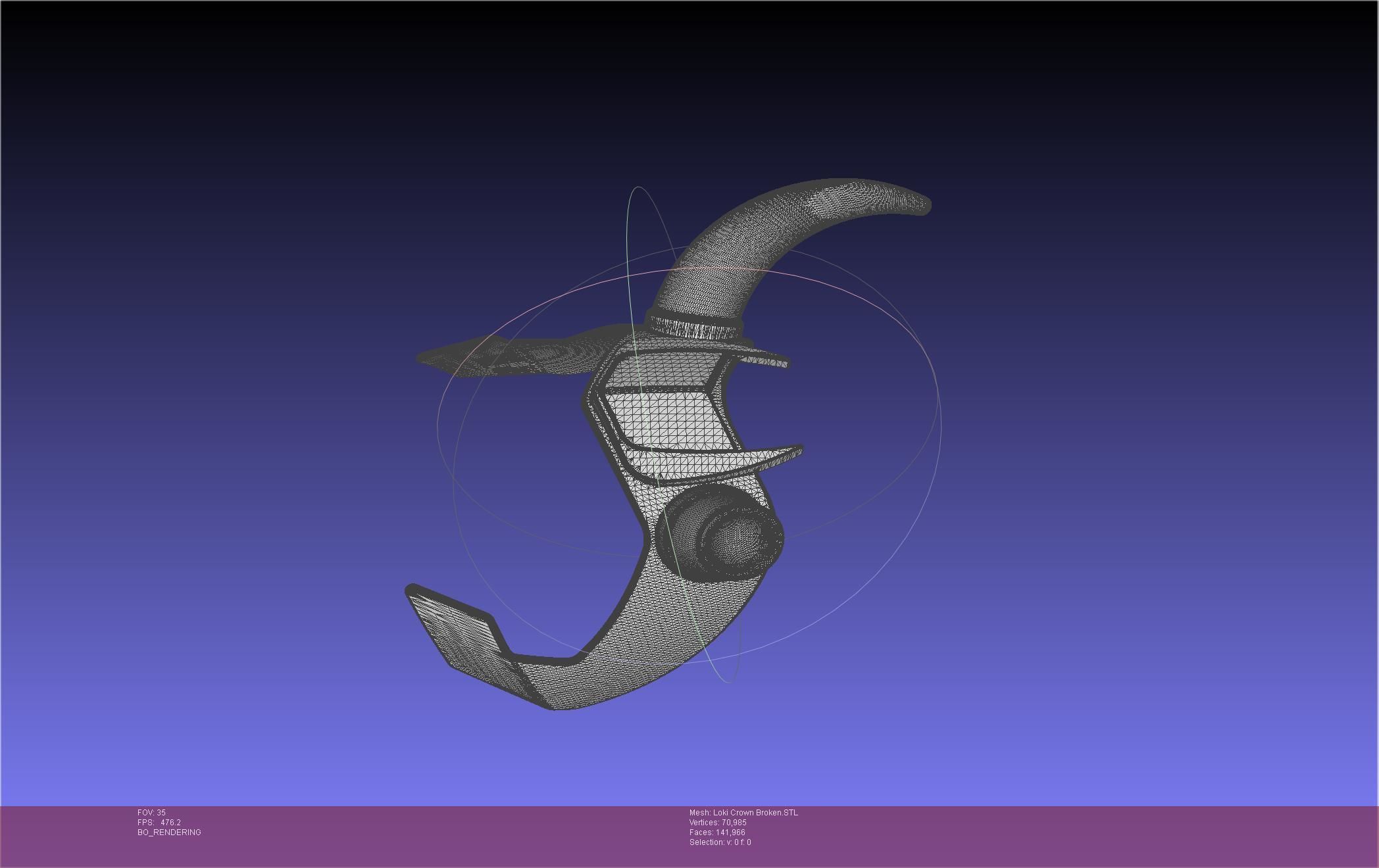 Marvel Loki Crown Broken Horn Version 3D print model_79