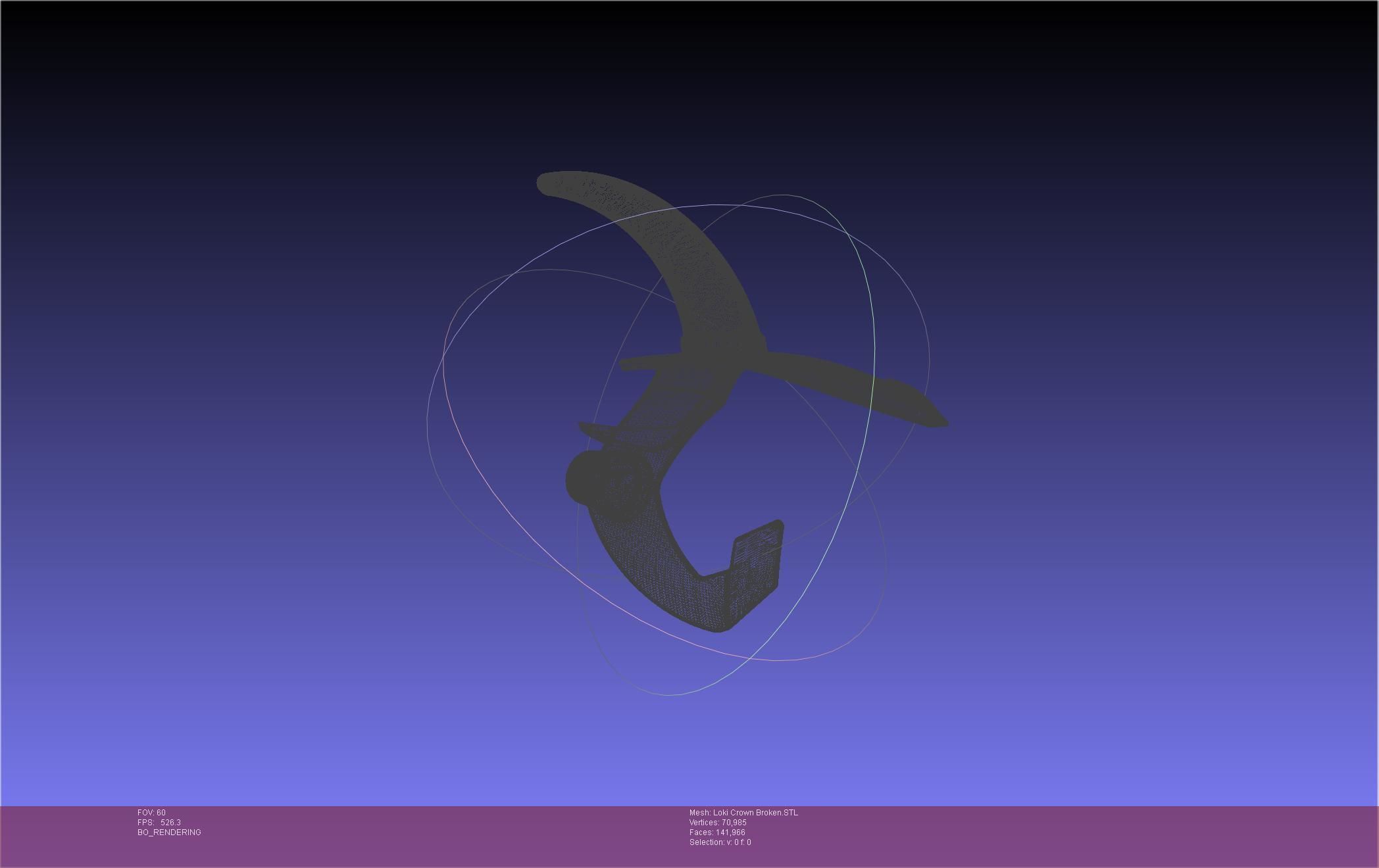 Marvel Loki Crown Broken Horn Version 3D print model_67