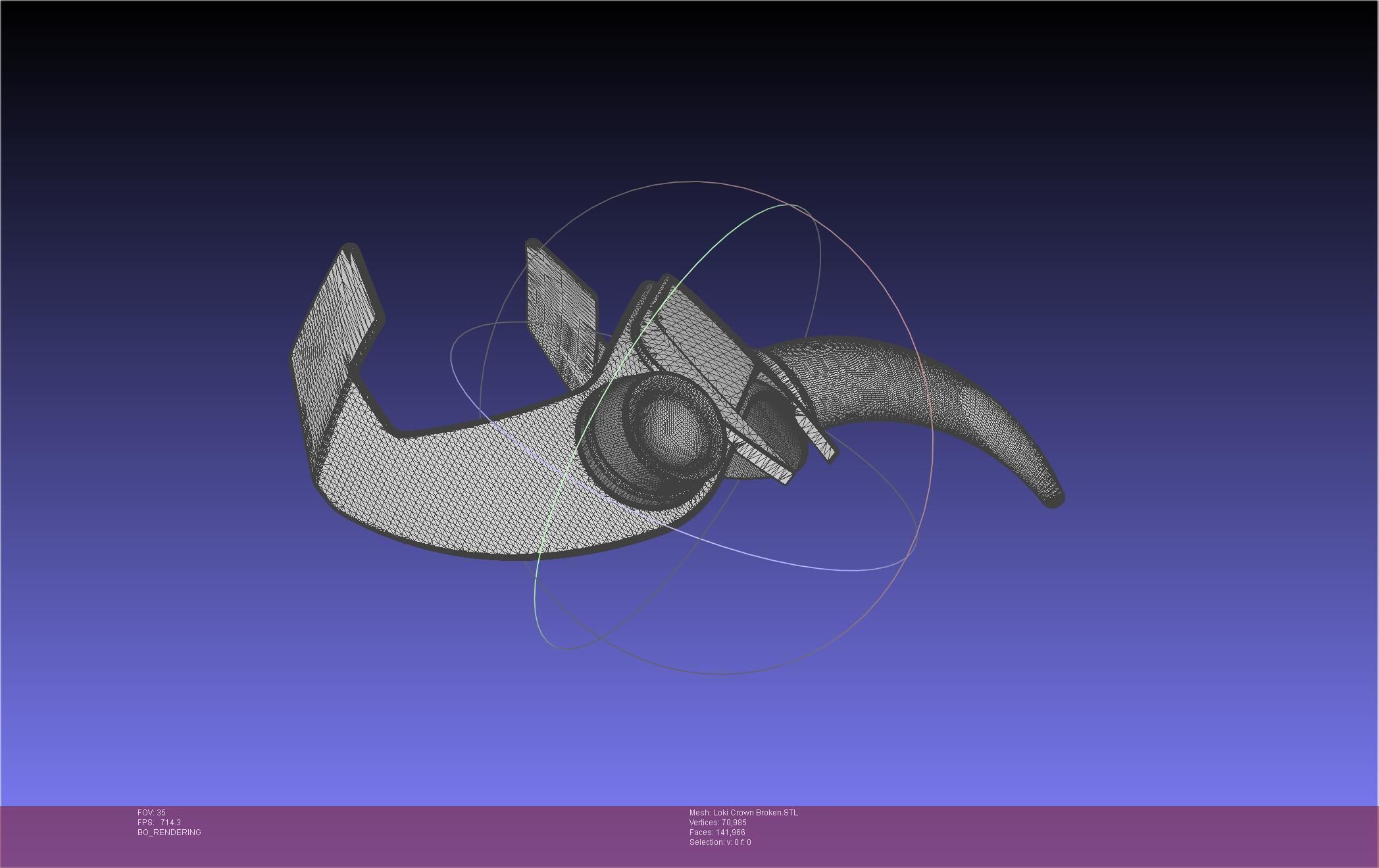 Marvel Loki Crown Broken Horn Version 3D print model_83