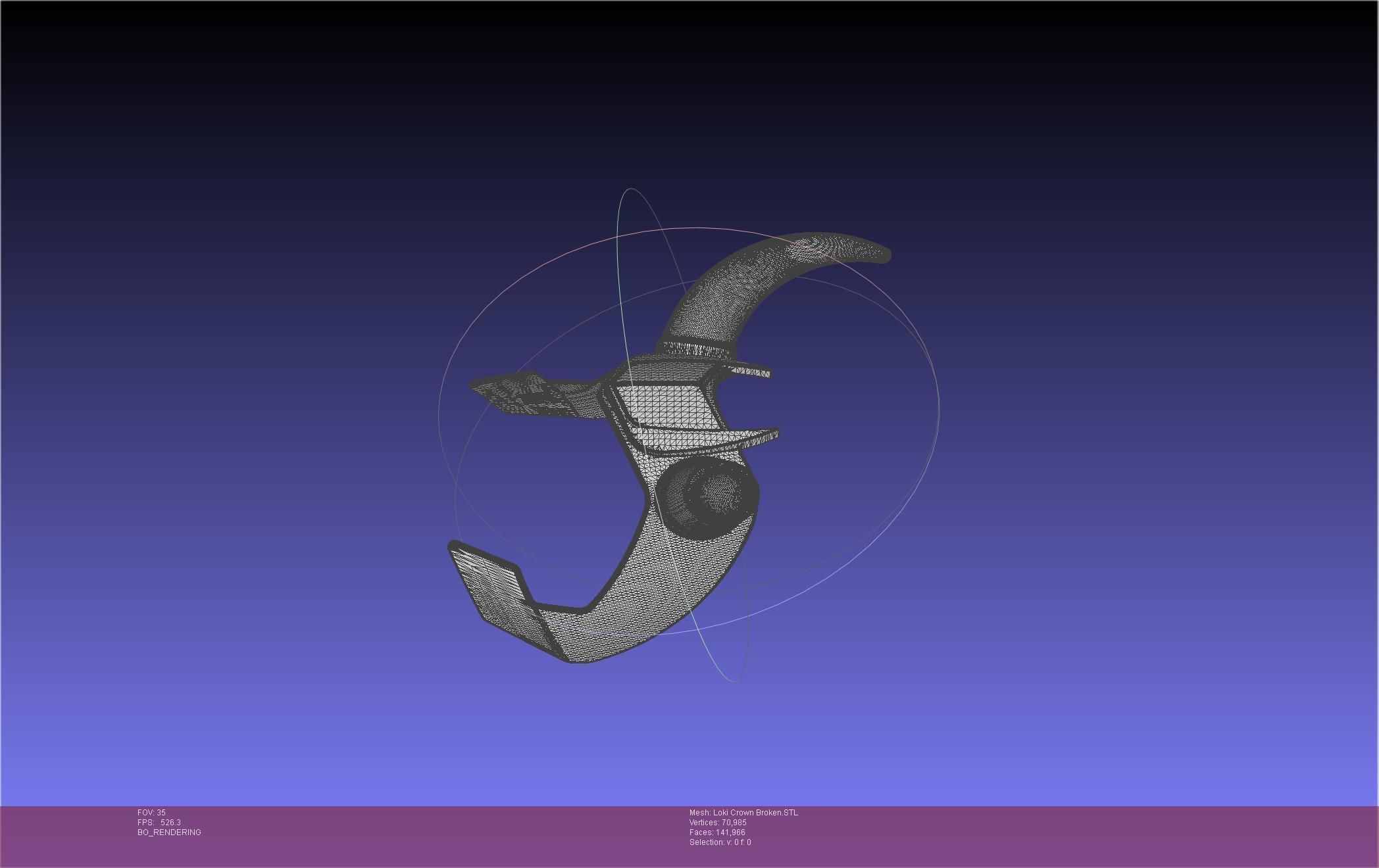 Marvel Loki Crown Broken Horn Version 3D print model_78