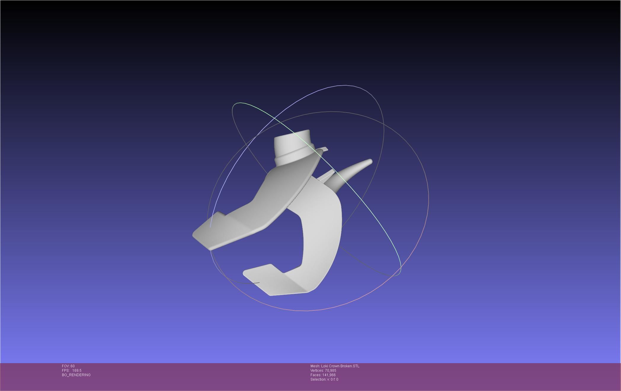 Marvel Loki Crown Broken Horn Version 3D print model_16