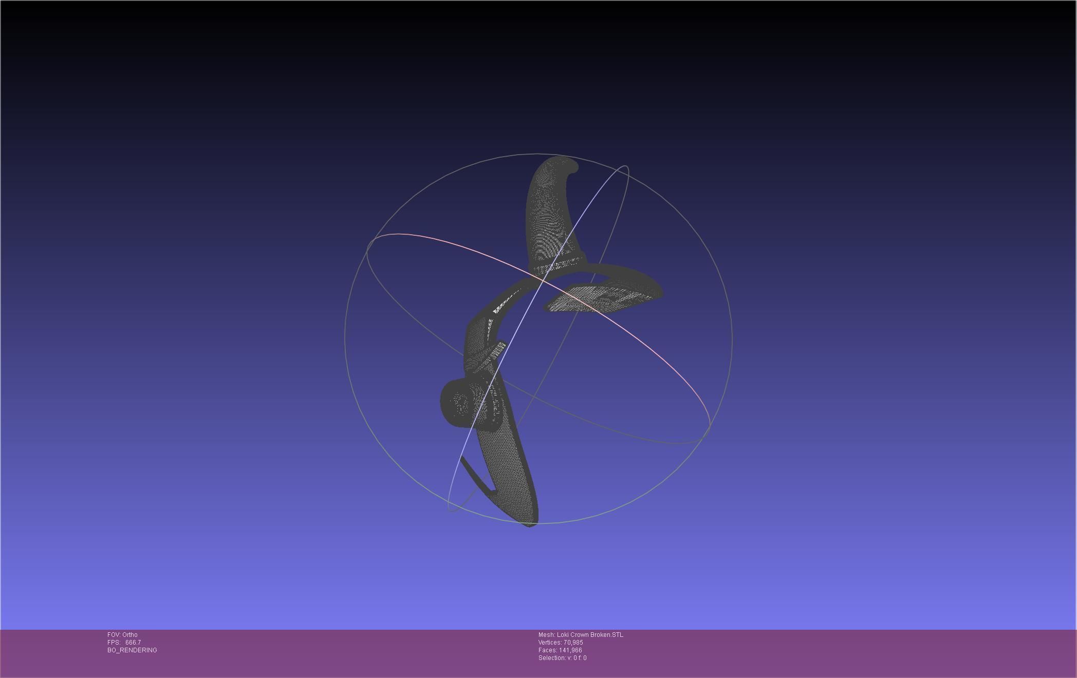 Marvel Loki Crown Broken Horn Version 3D print model_77