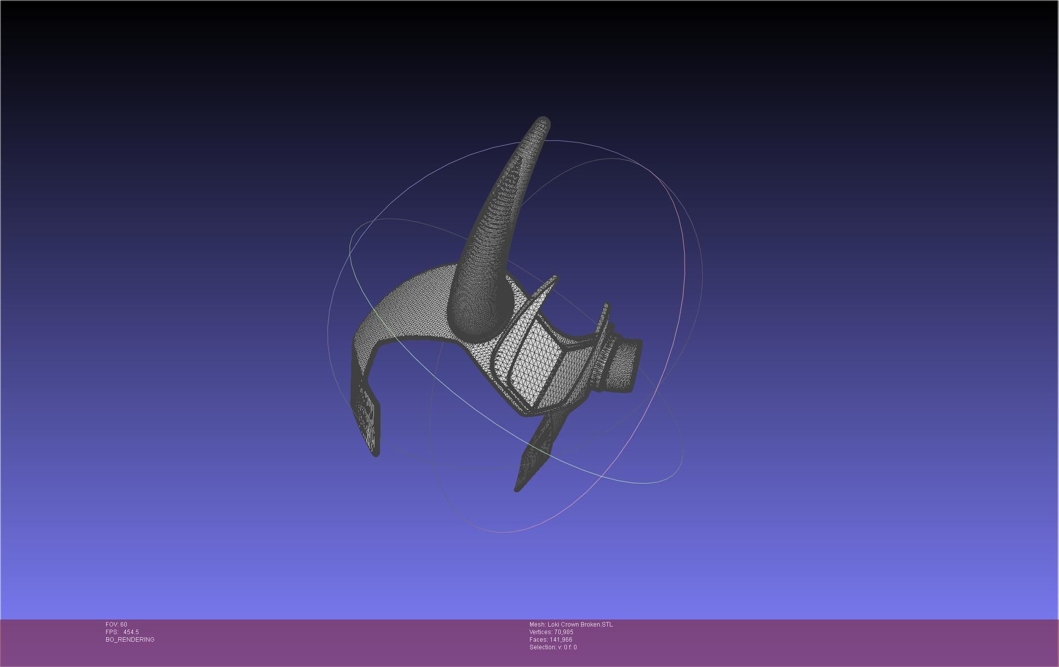 Marvel Loki Crown Broken Horn Version 3D print model_49