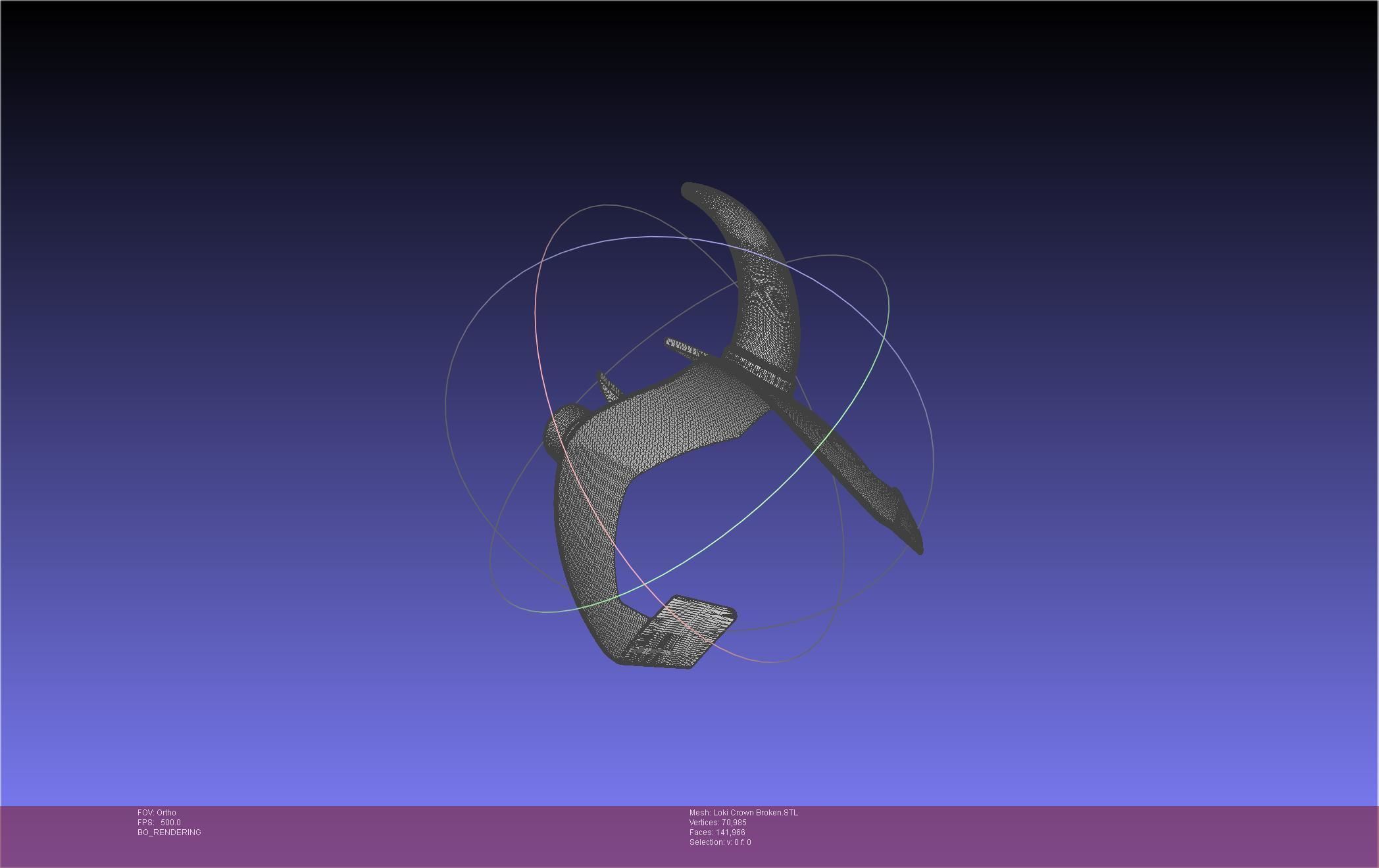 Marvel Loki Crown Broken Horn Version 3D print model_76