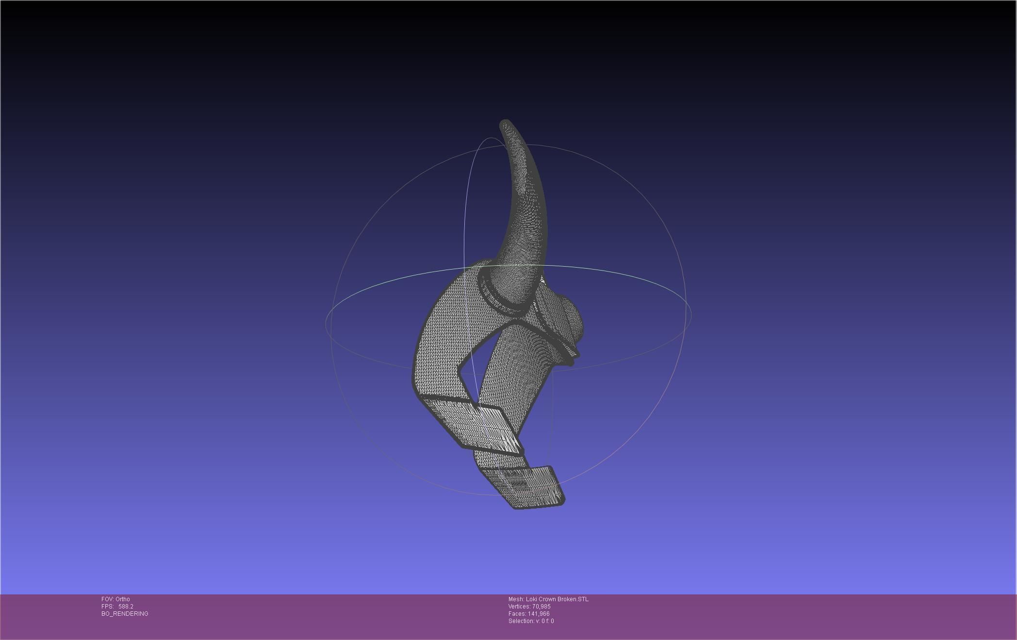 Marvel Loki Crown Broken Horn Version 3D print model_75