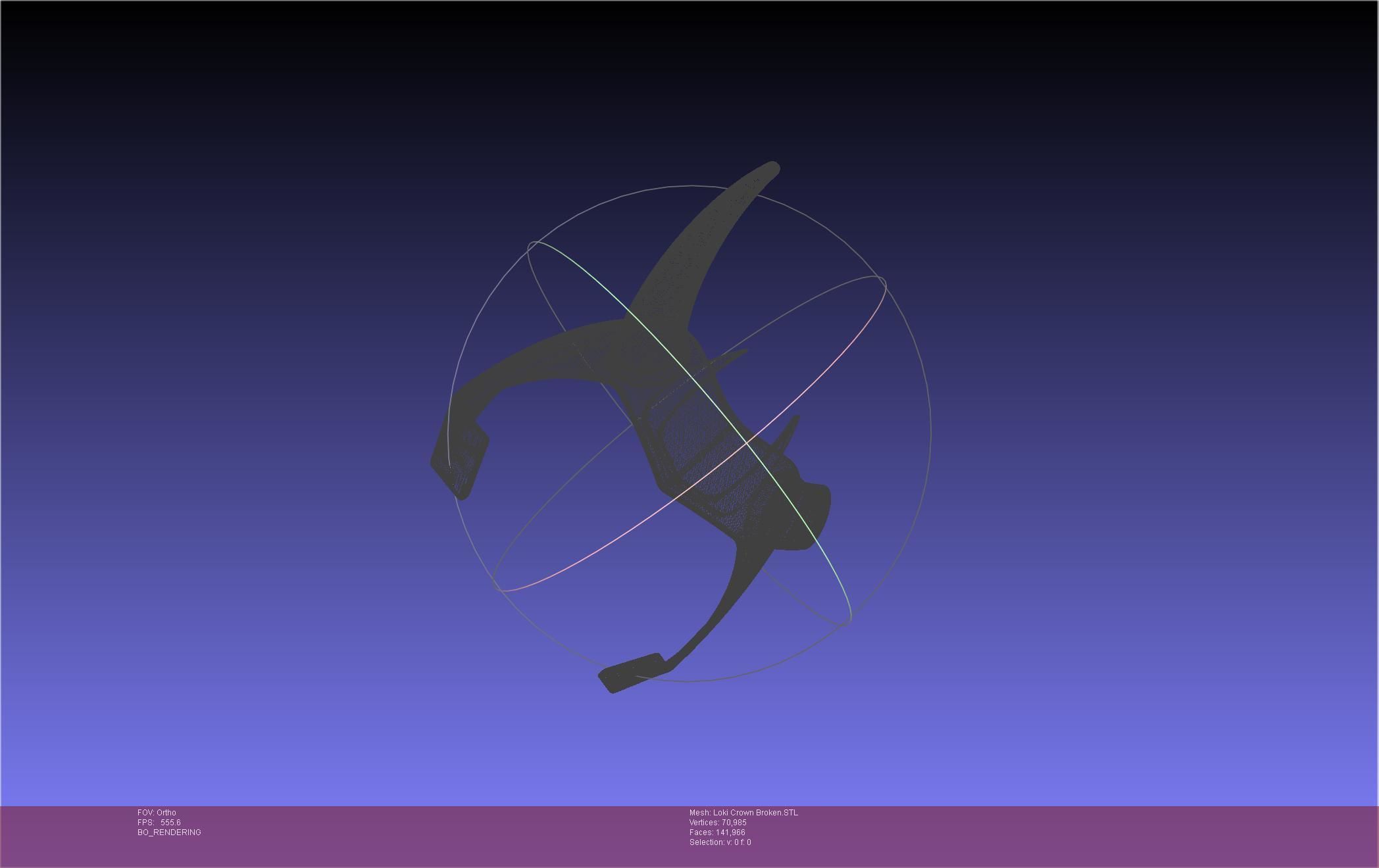 Marvel Loki Crown Broken Horn Version 3D print model_74