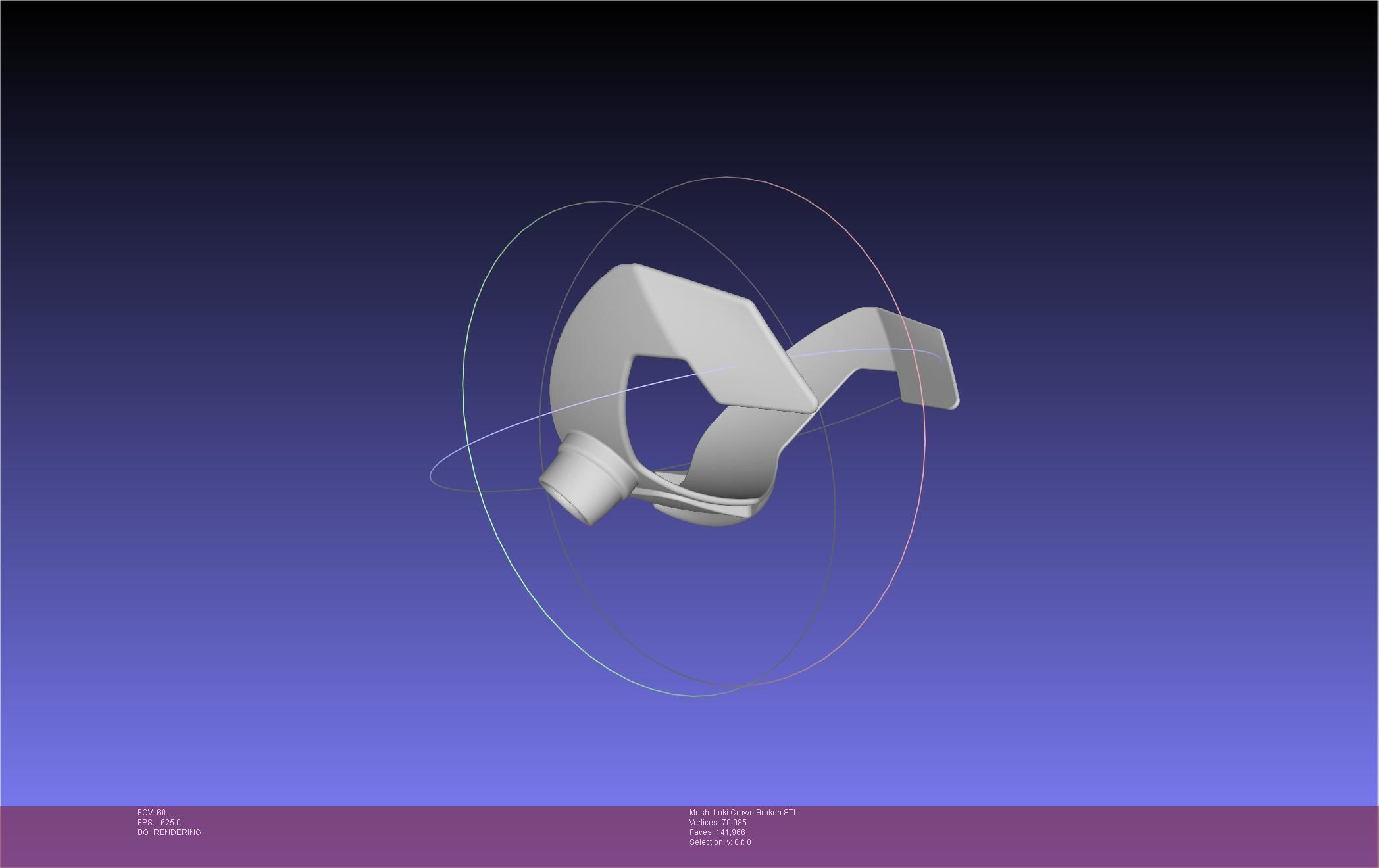 Marvel Loki Crown Broken Horn Version 3D print model_44