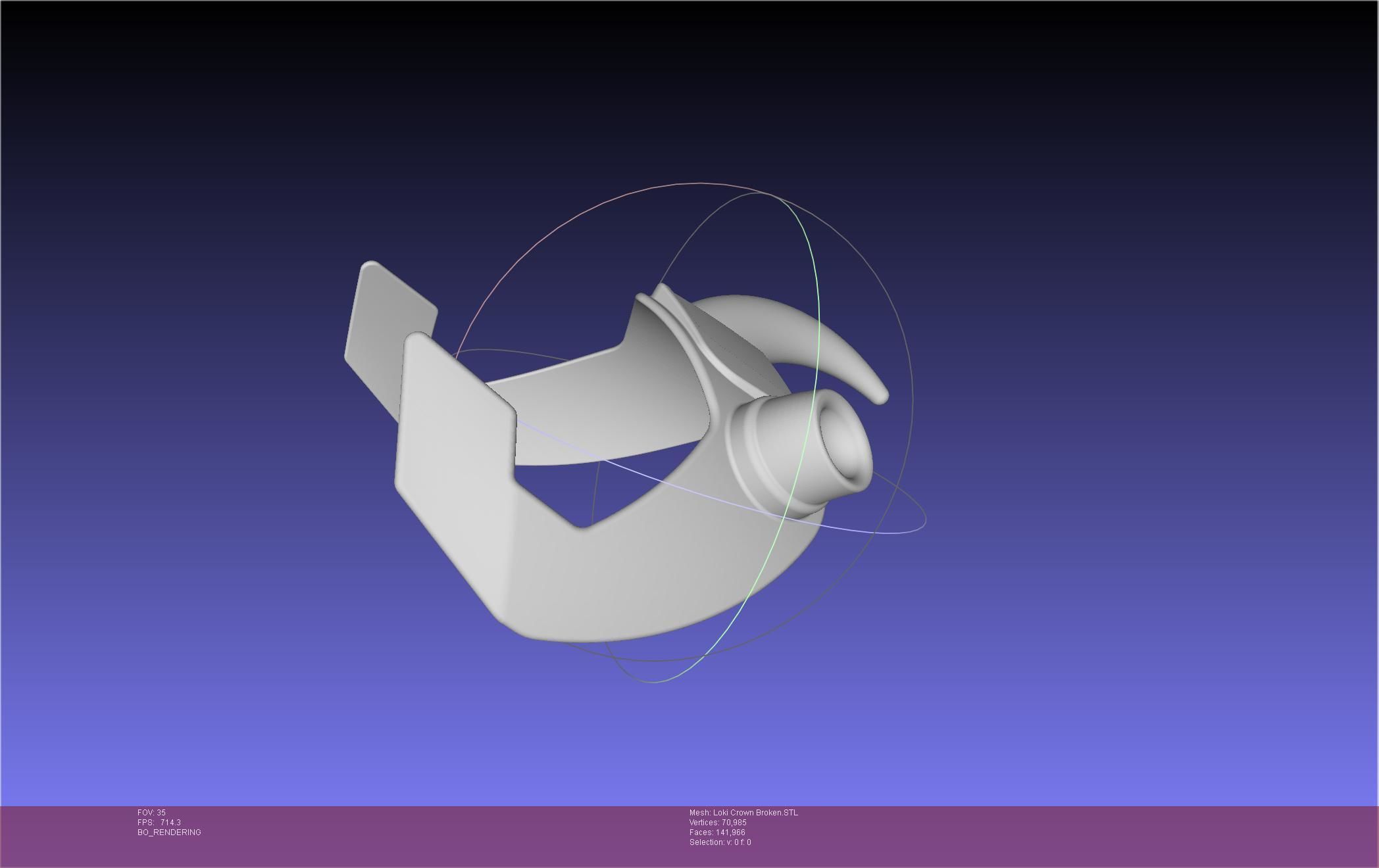 Marvel Loki Crown Broken Horn Version 3D print model_85