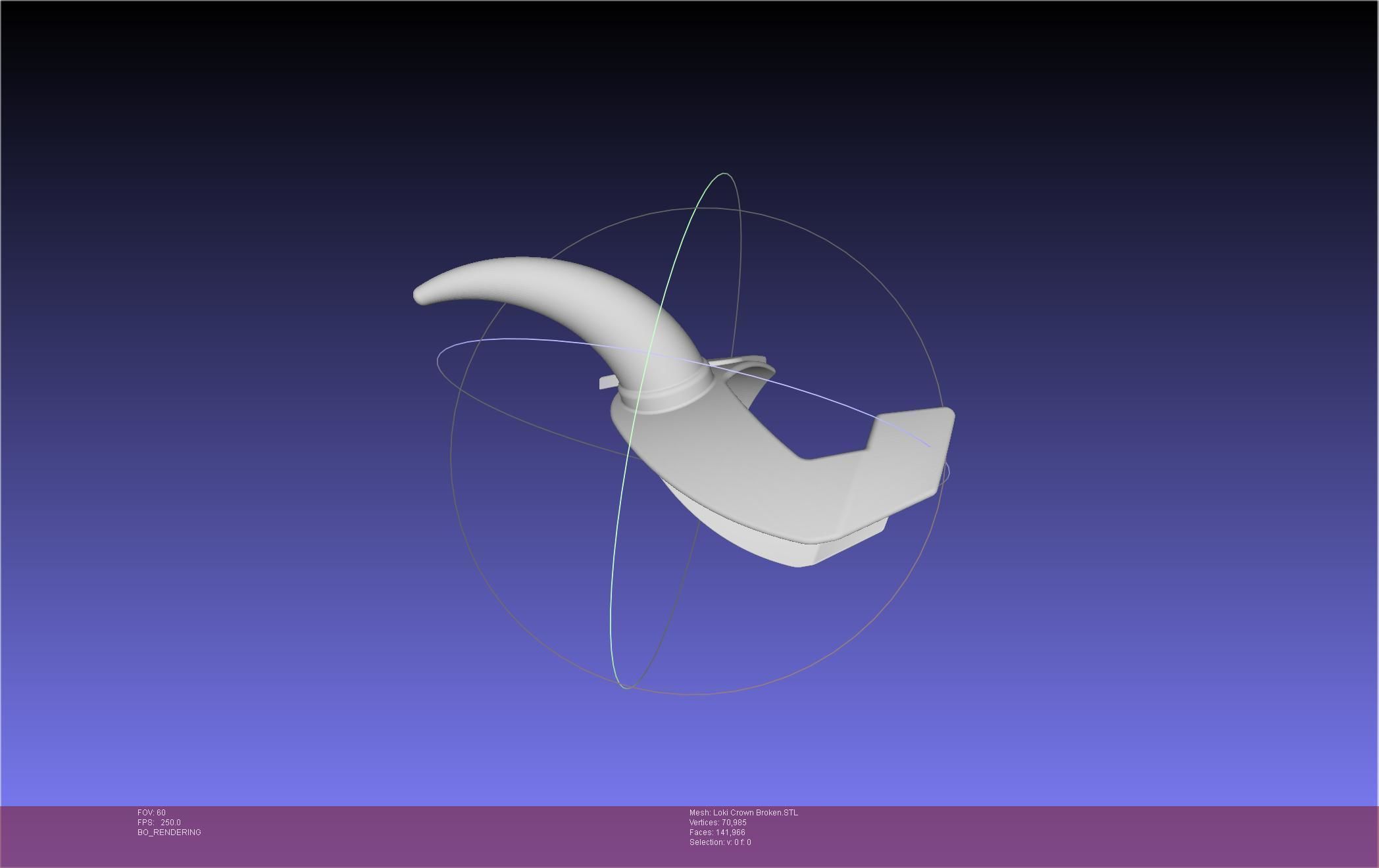 Marvel Loki Crown Broken Horn Version 3D print model_13