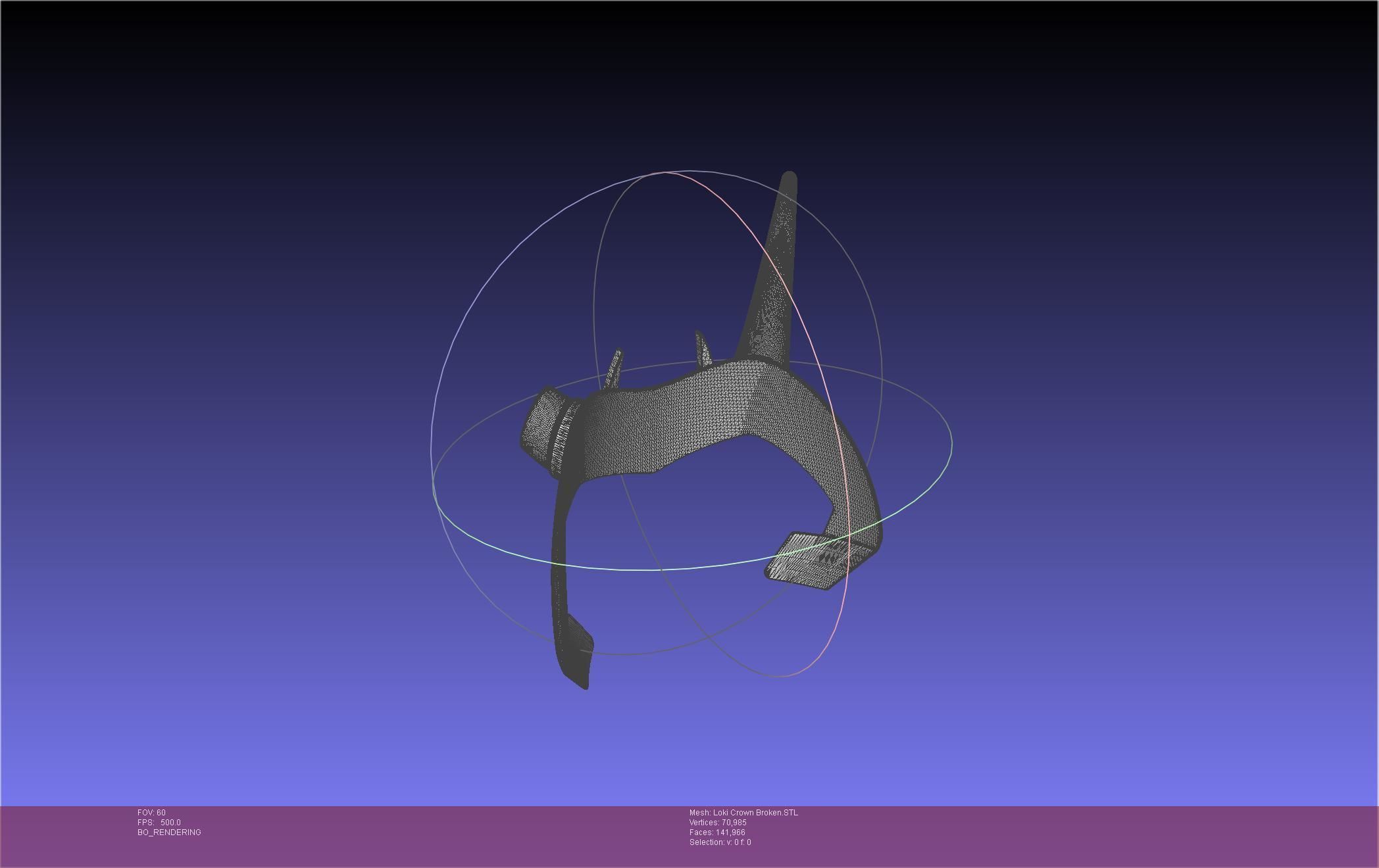 Marvel Loki Crown Broken Horn Version 3D print model_53