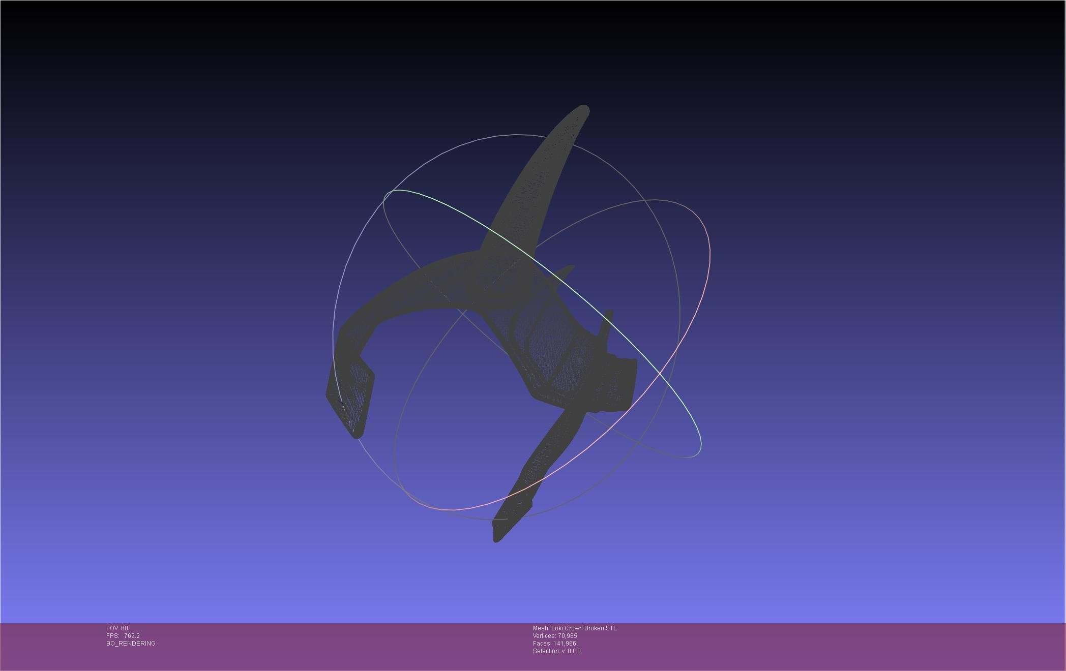 Marvel Loki Crown Broken Horn Version 3D print model_70