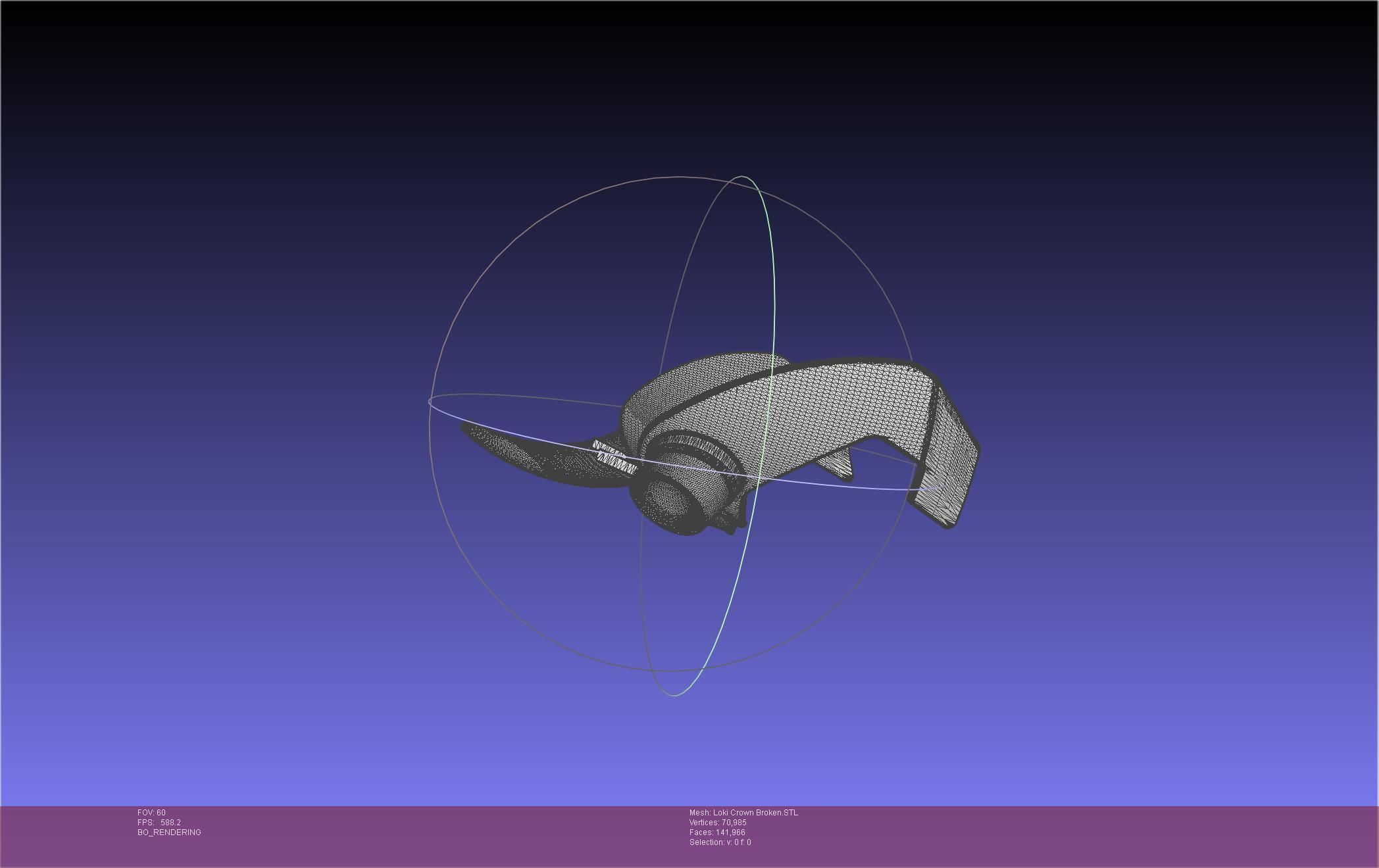 Marvel Loki Crown Broken Horn Version 3D print model_58