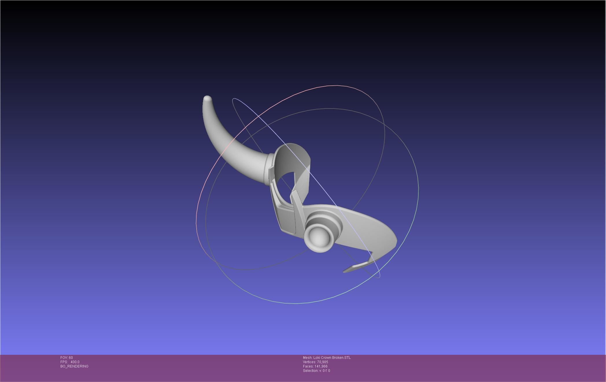 Marvel Loki Crown Broken Horn Version 3D print model_26