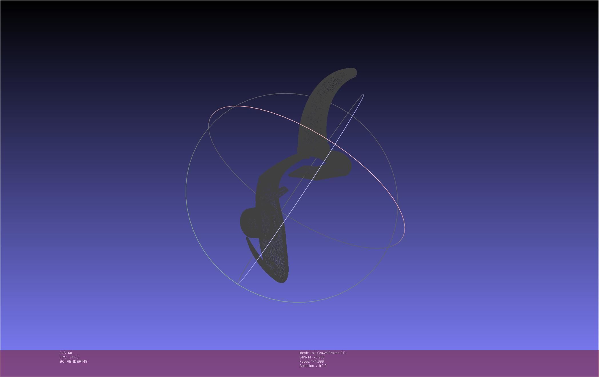 Marvel Loki Crown Broken Horn Version 3D print model_68