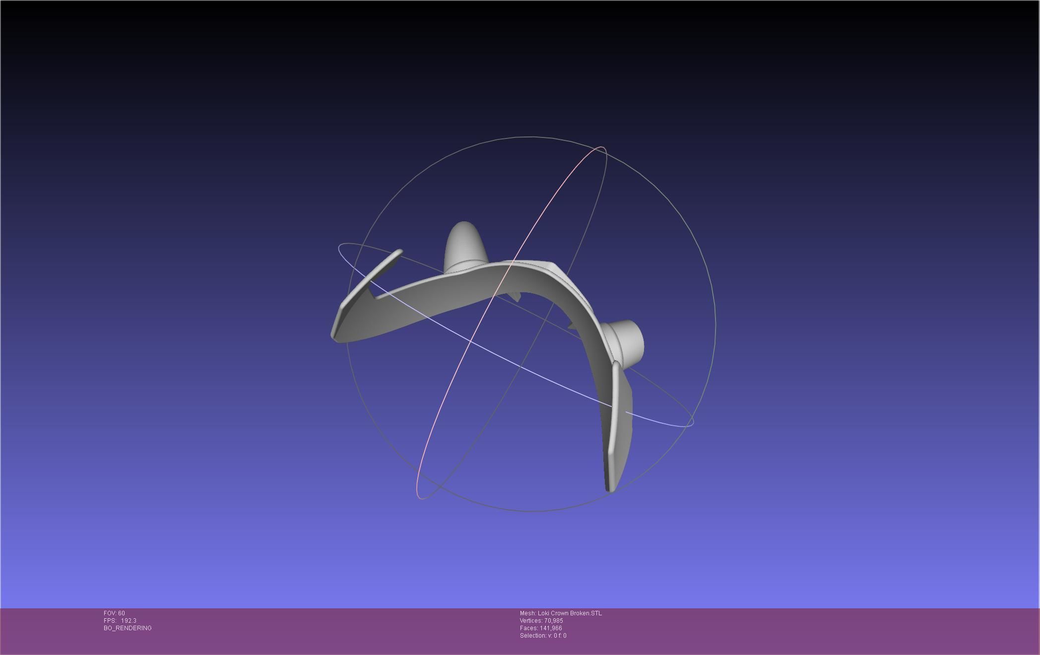 Marvel Loki Crown Broken Horn Version 3D print model_12