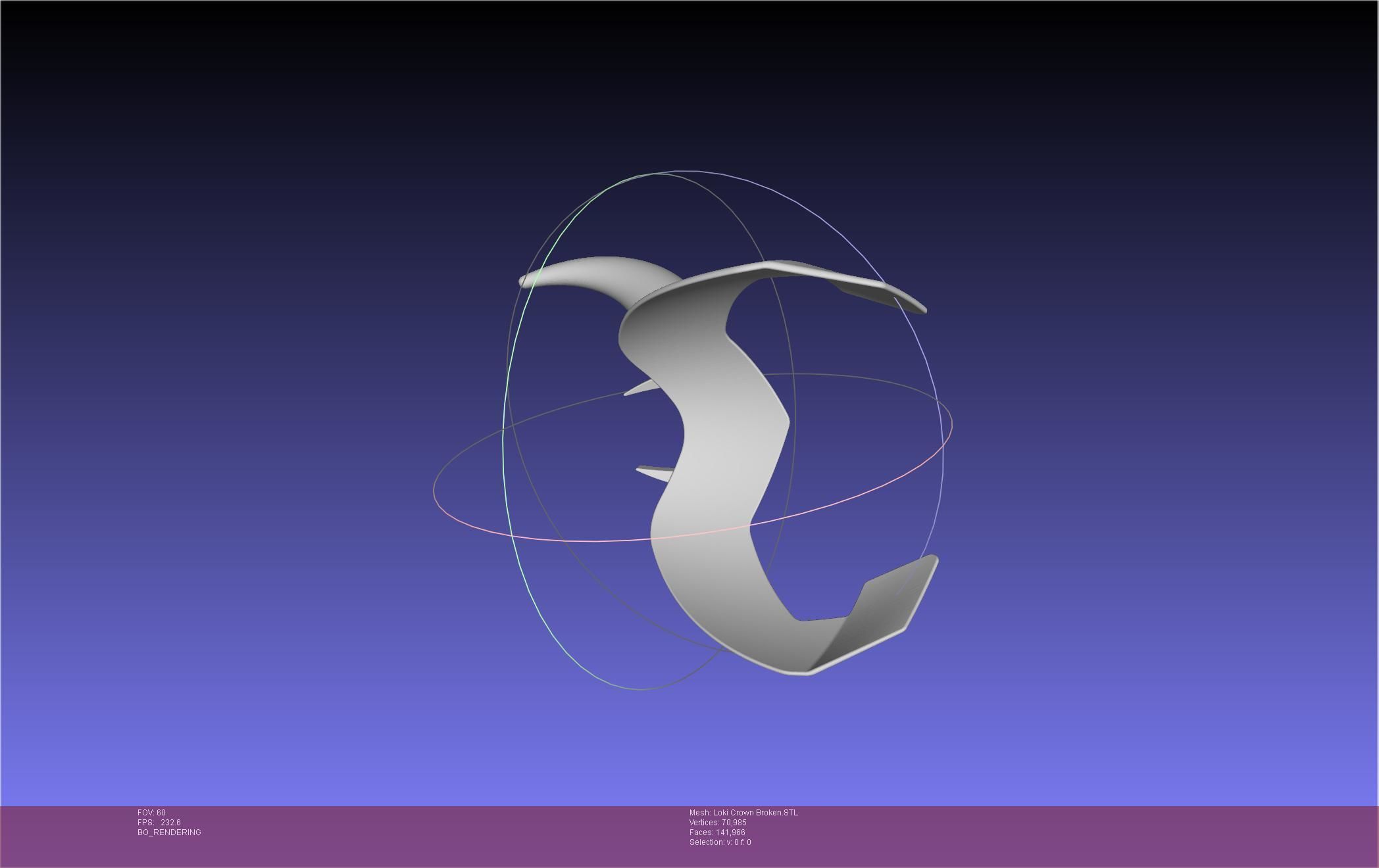 Marvel Loki Crown Broken Horn Version 3D print model_24