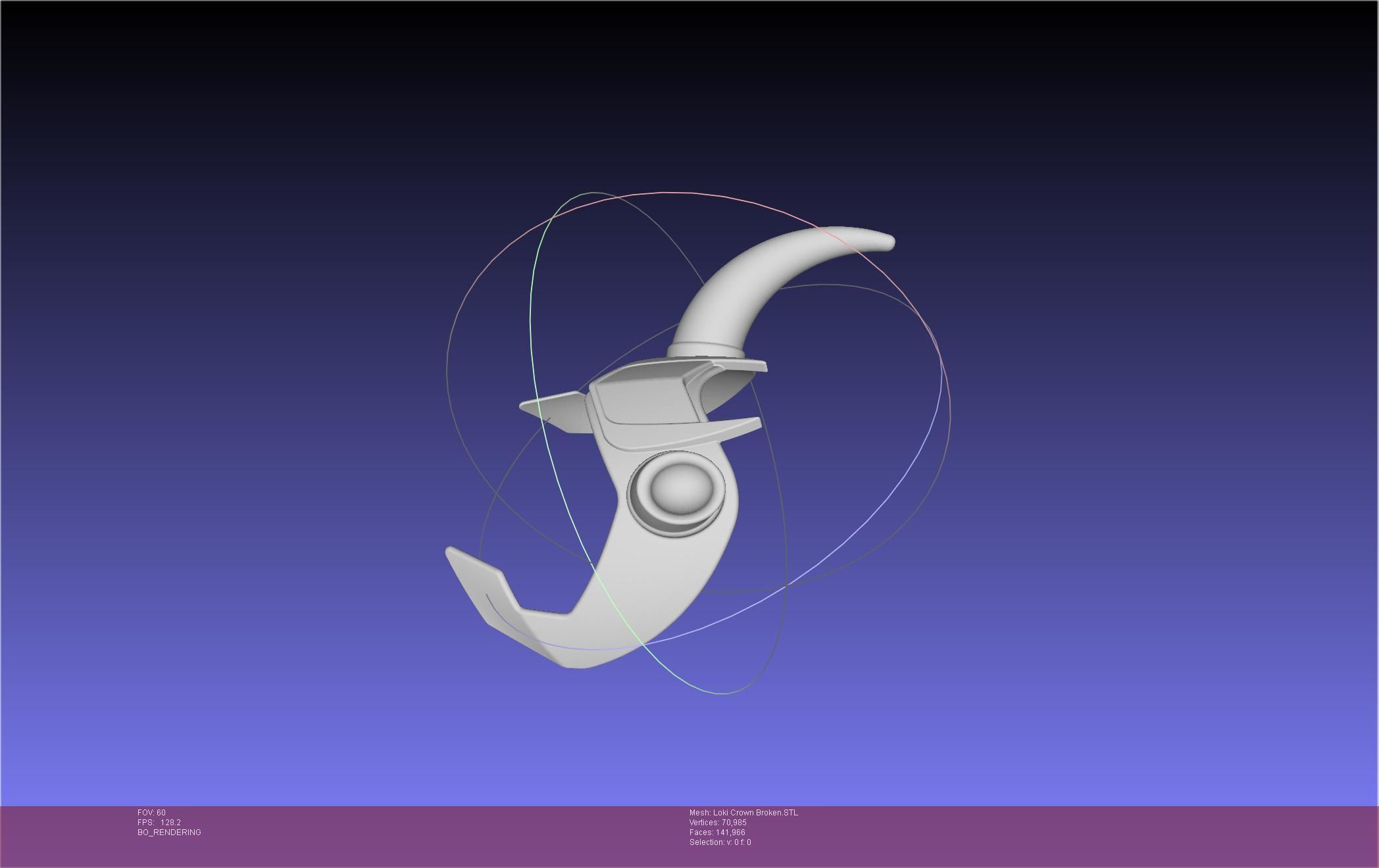 Marvel Loki Crown Broken Horn Version 3D print model_21