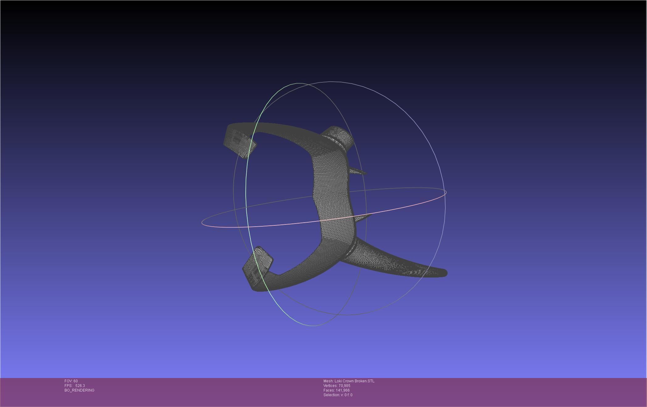 Marvel Loki Crown Broken Horn Version 3D print model_61