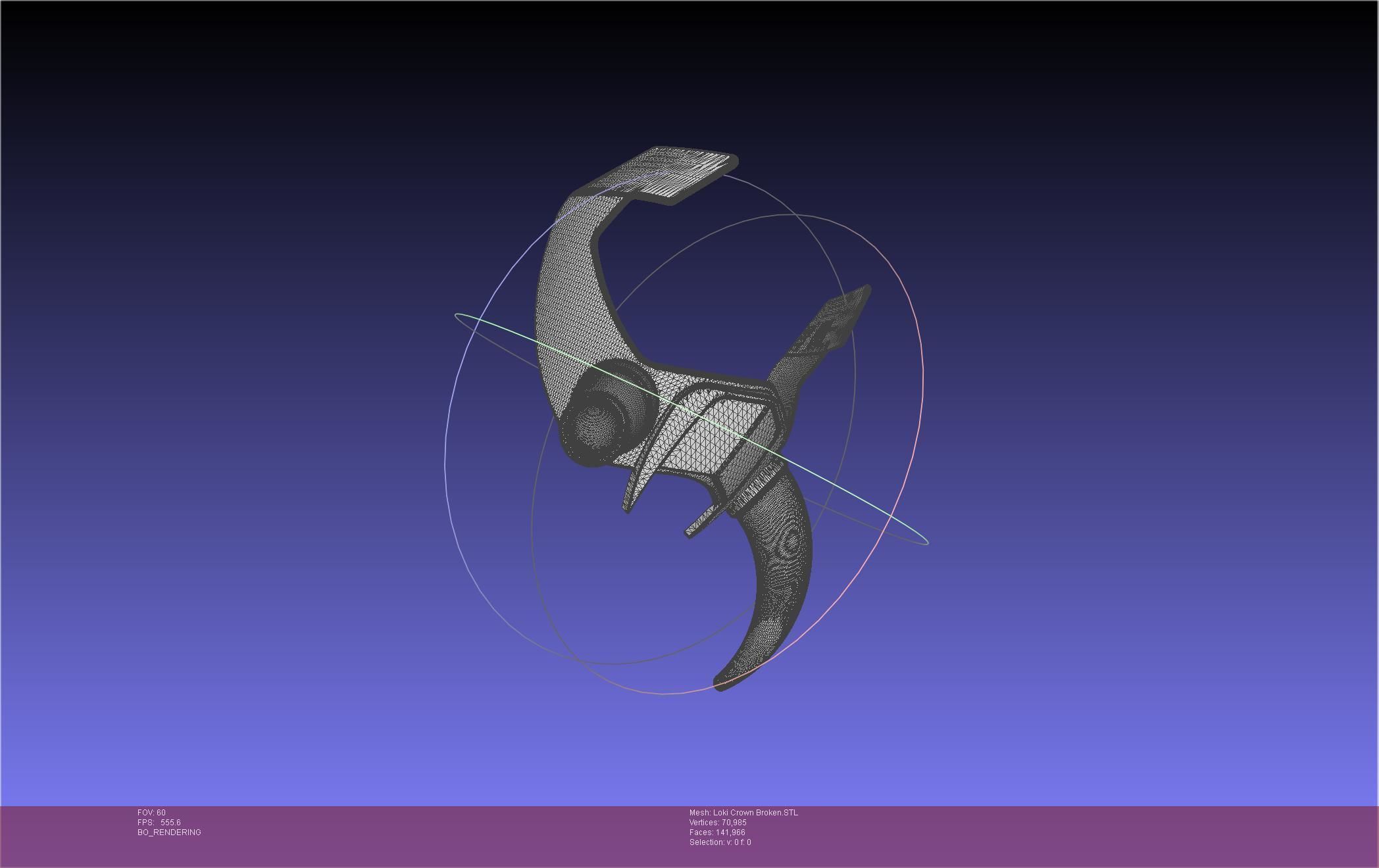 Marvel Loki Crown Broken Horn Version 3D print model_60