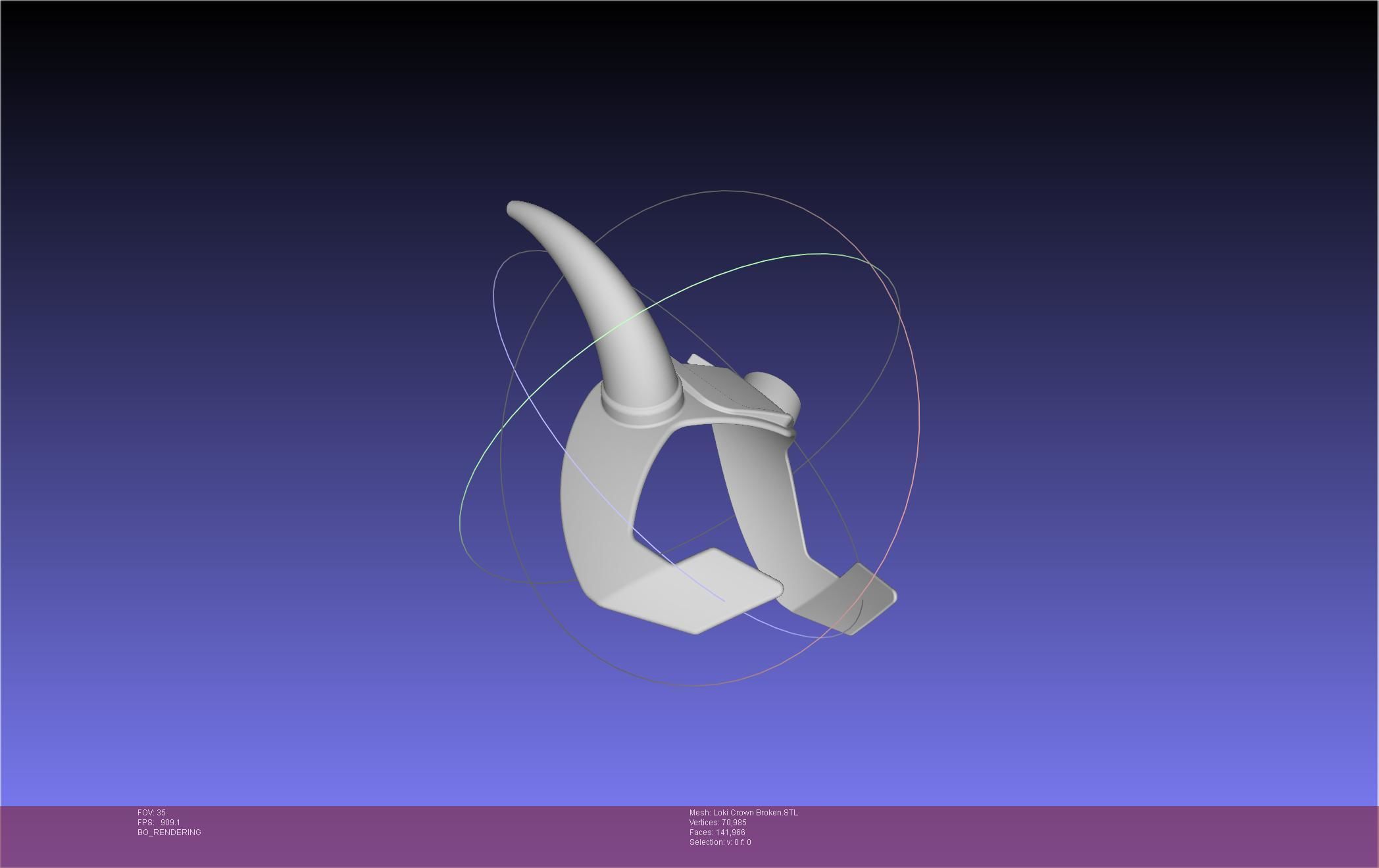 Marvel Loki Crown Broken Horn Version 3D print model_91