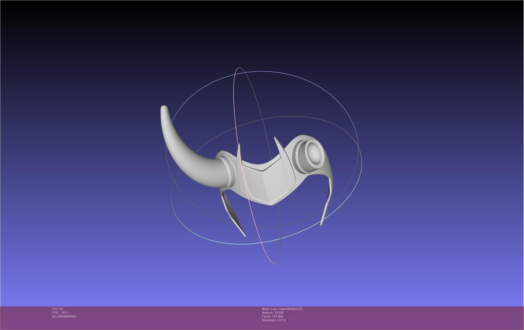 Marvel Loki Crown Broken Horn Version 3D print model_17