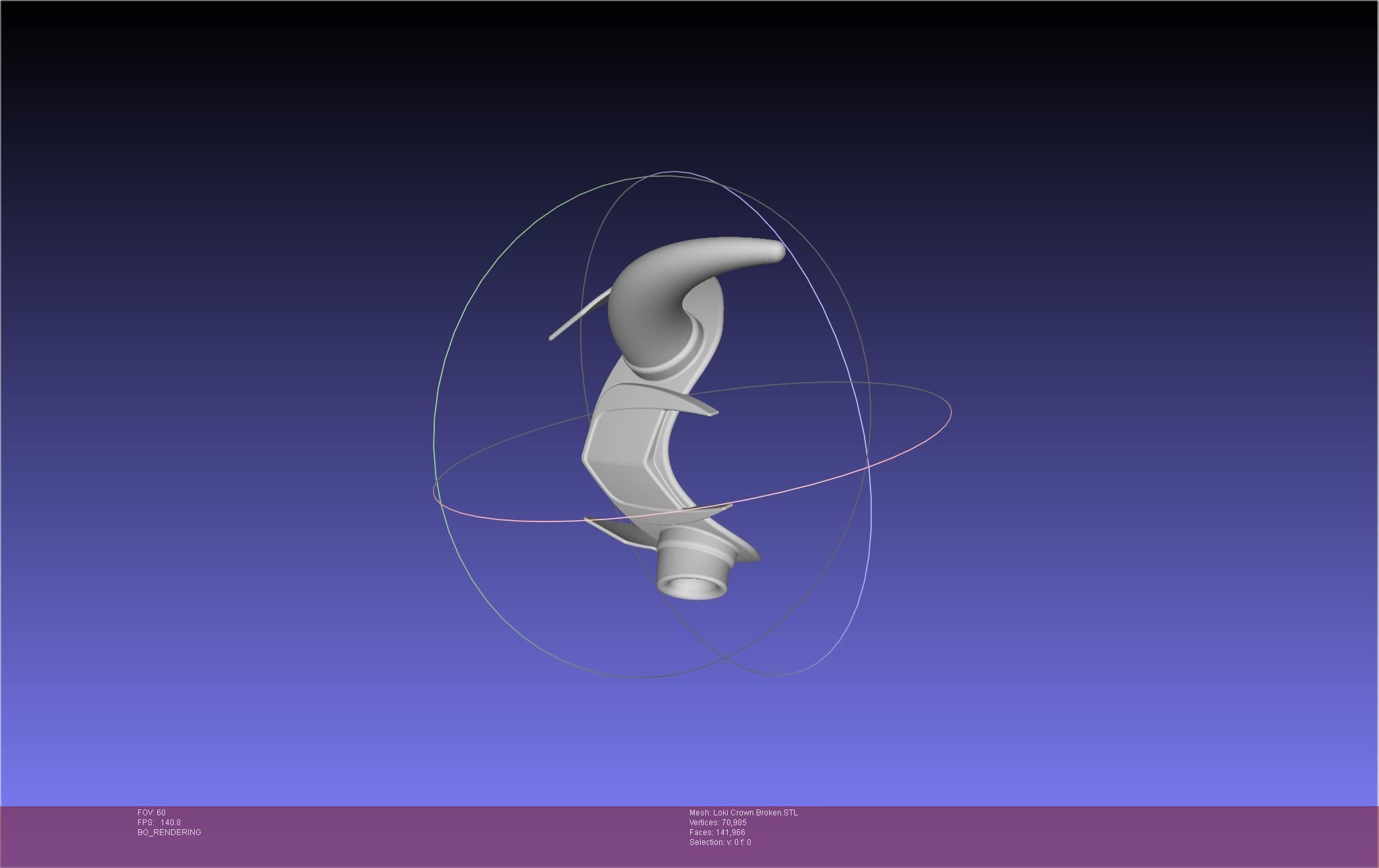 Marvel Loki Crown Broken Horn Version 3D print model_35