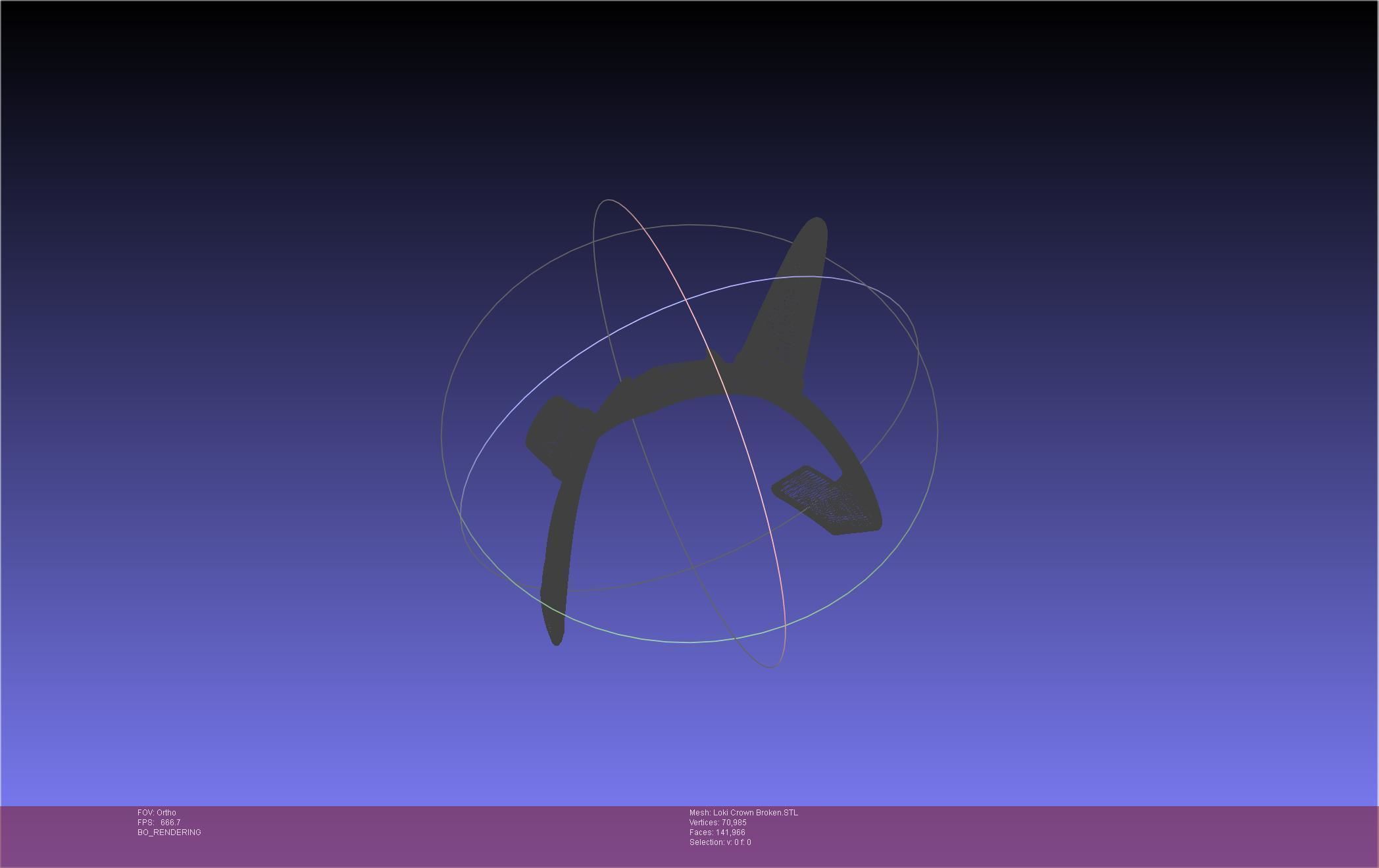 Marvel Loki Crown Broken Horn Version 3D print model_72