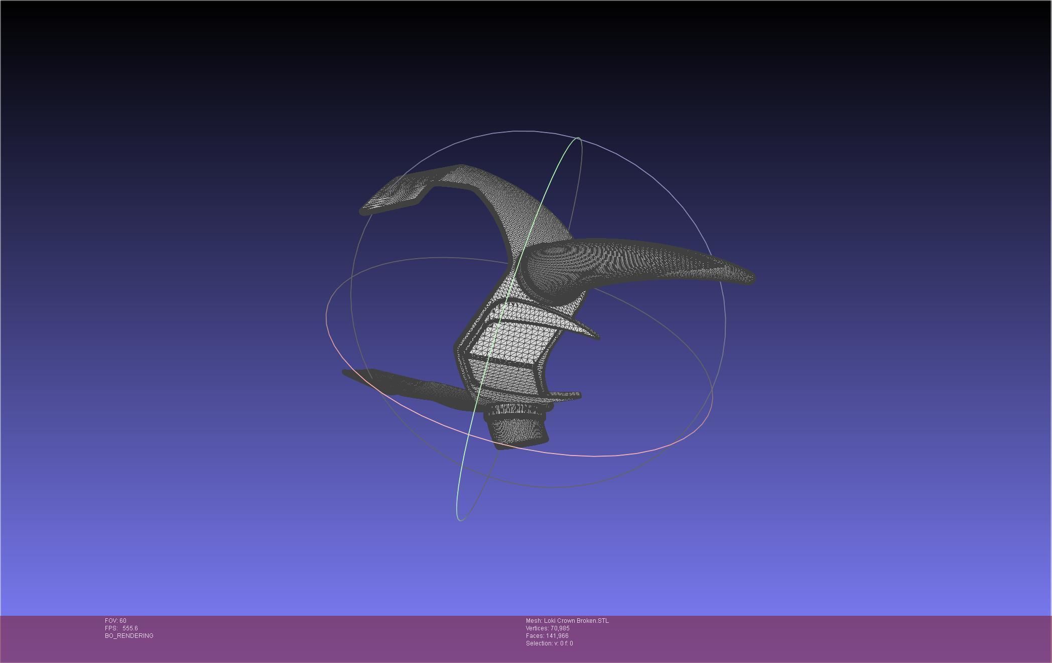 Marvel Loki Crown Broken Horn Version 3D print model_63