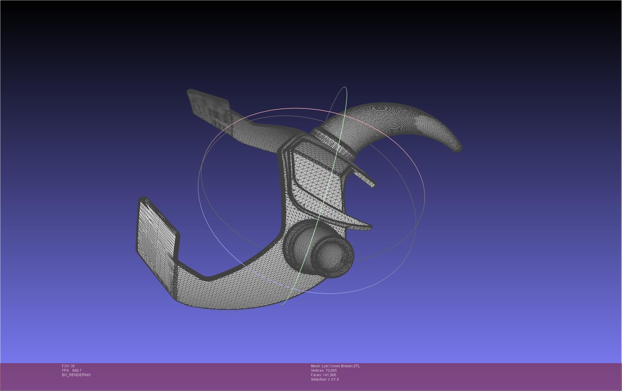 Marvel Loki Crown Broken Horn Version 3D print model_81