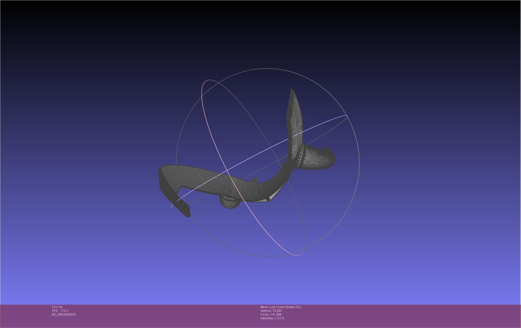 Marvel Loki Crown Broken Horn Version 3D print model_57