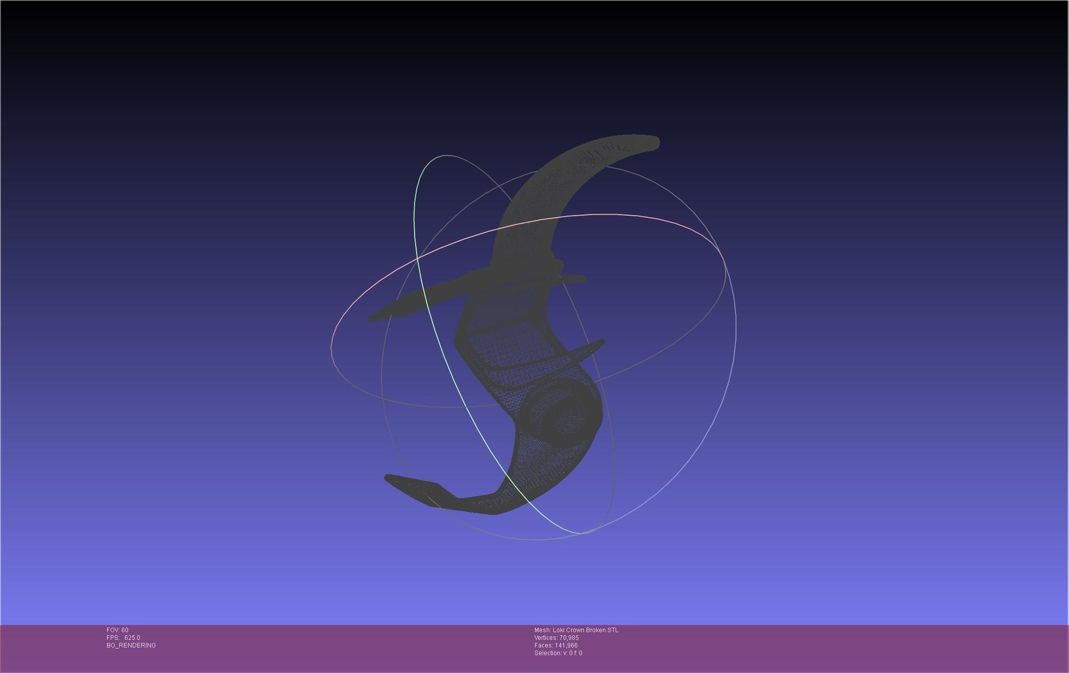 Marvel Loki Crown Broken Horn Version 3D print model_69