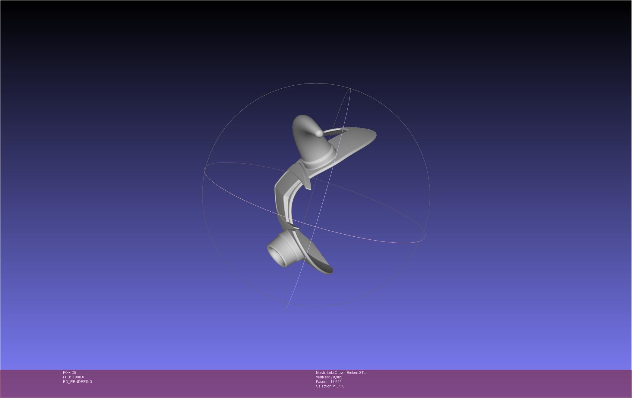 Marvel Loki Crown Broken Horn Version 3D print model_88