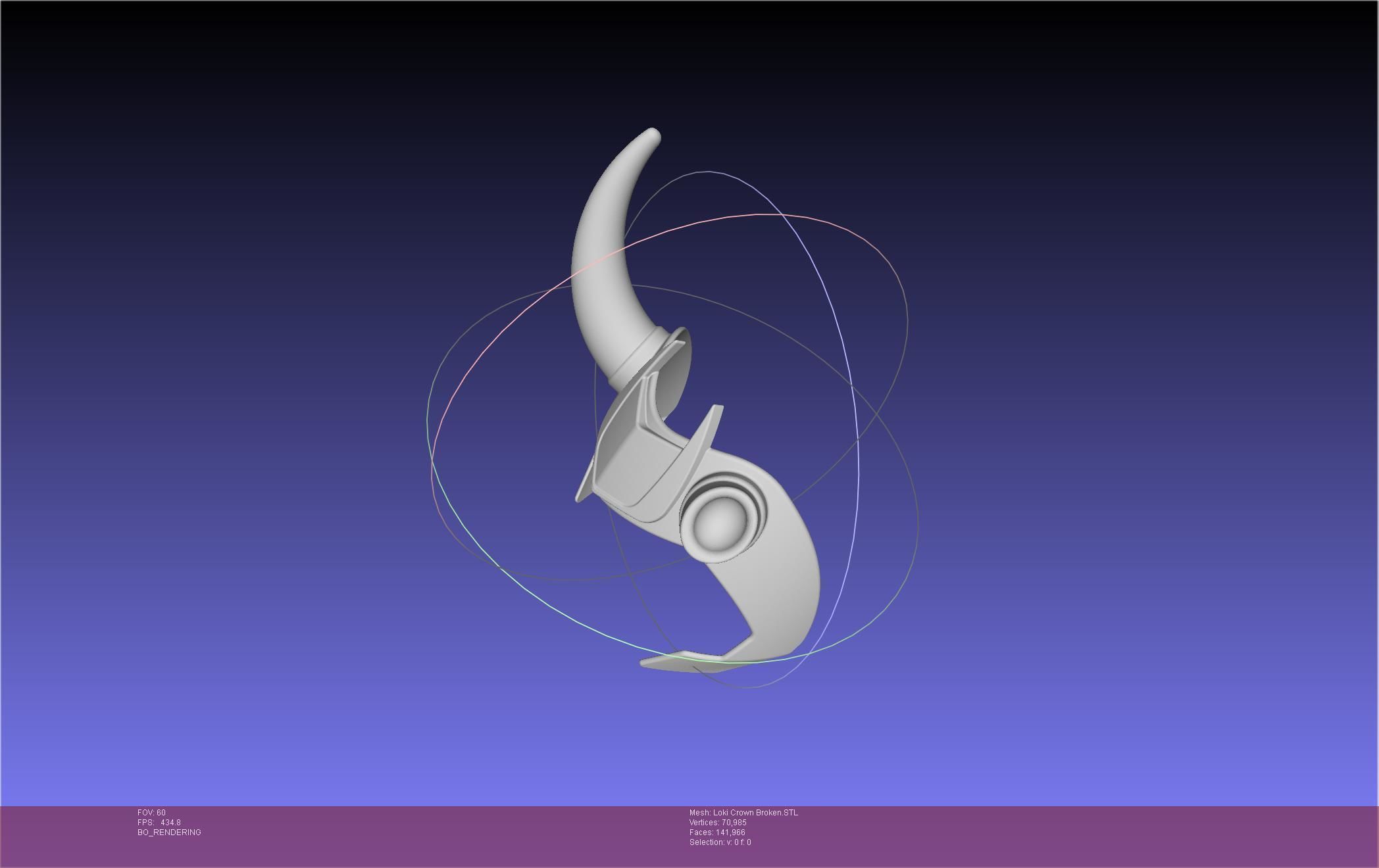 Marvel Loki Crown Broken Horn Version 3D print model_47