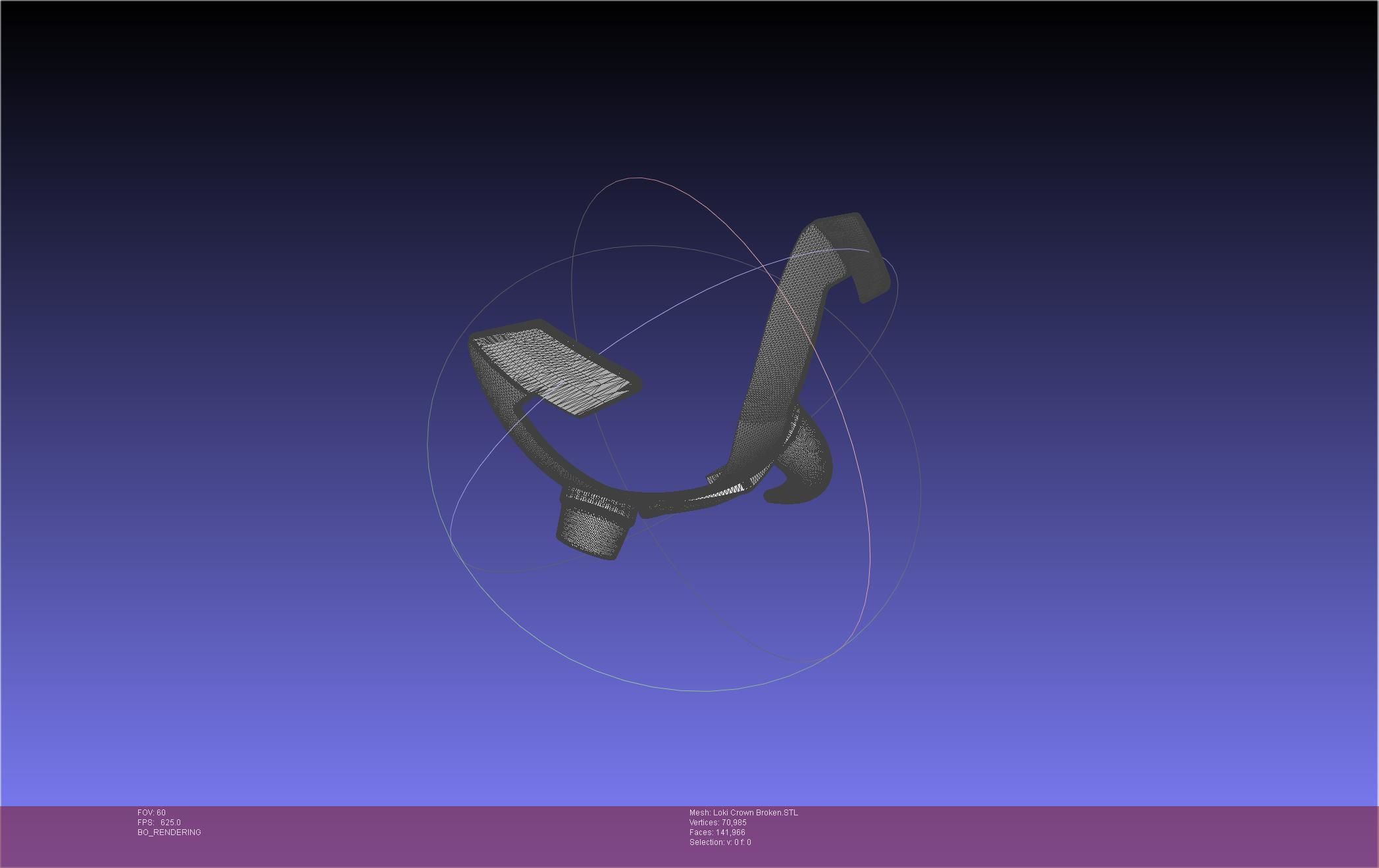 Marvel Loki Crown Broken Horn Version 3D print model_59