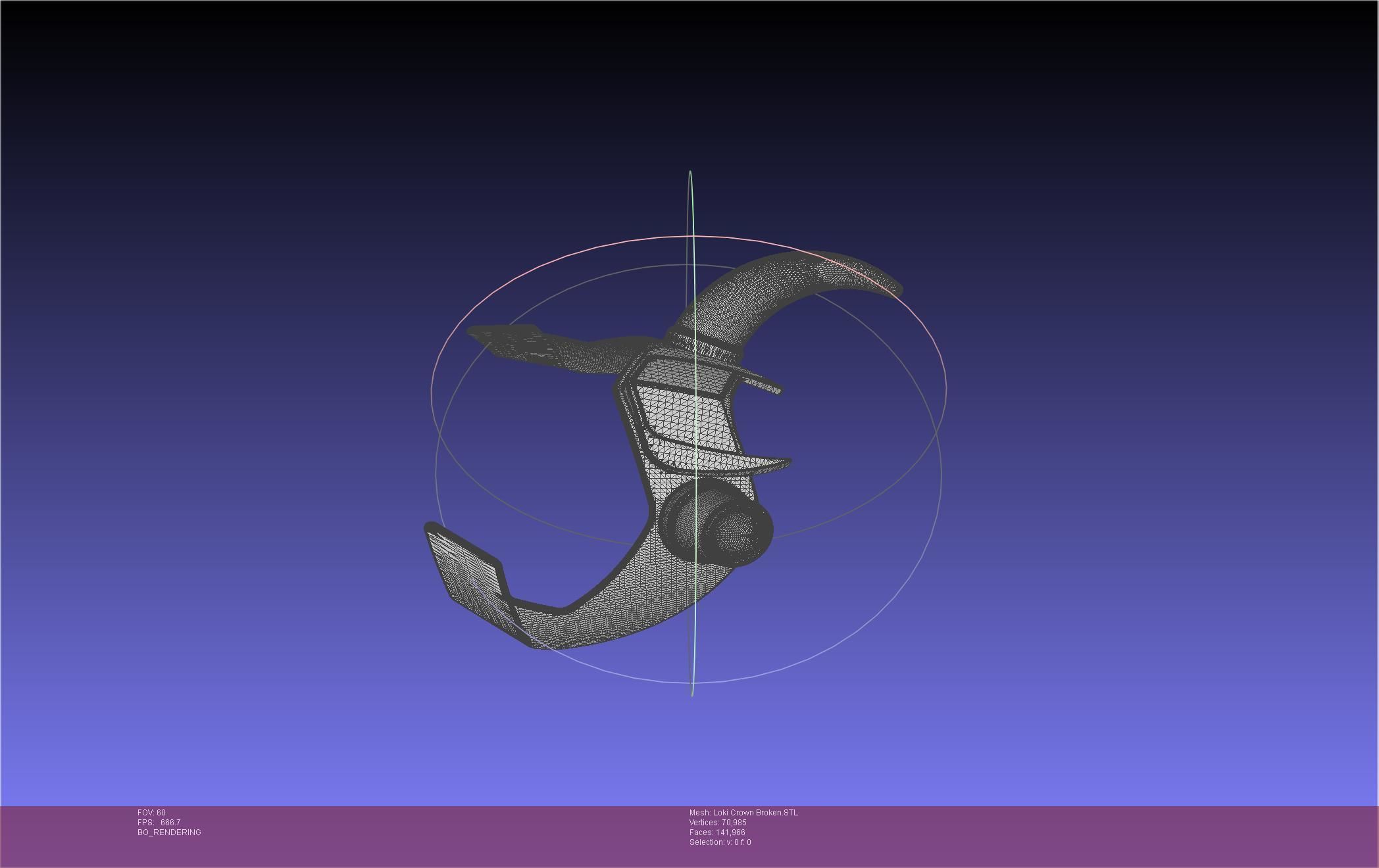 Marvel Loki Crown Broken Horn Version 3D print model_64