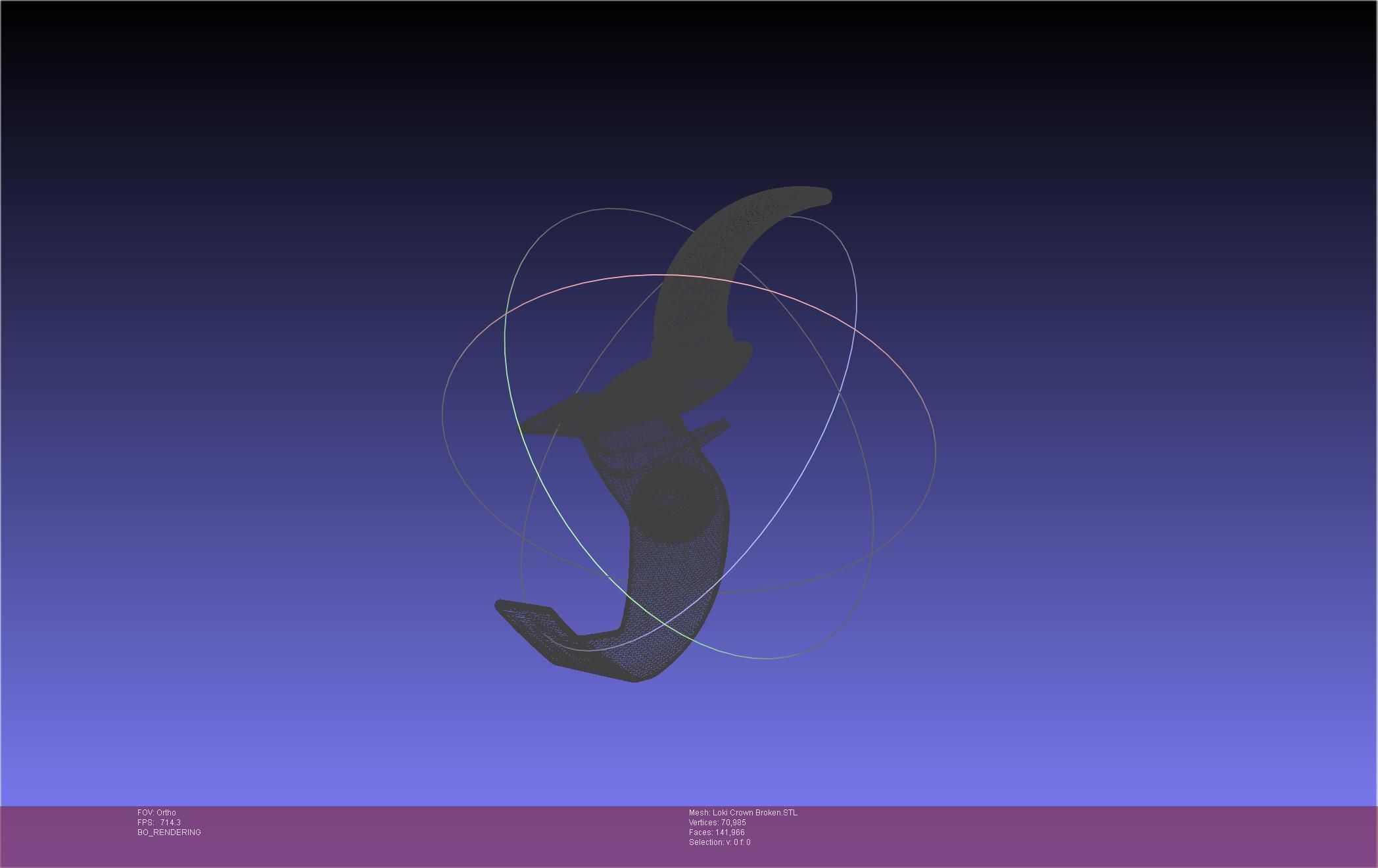 Marvel Loki Crown Broken Horn Version 3D print model_73