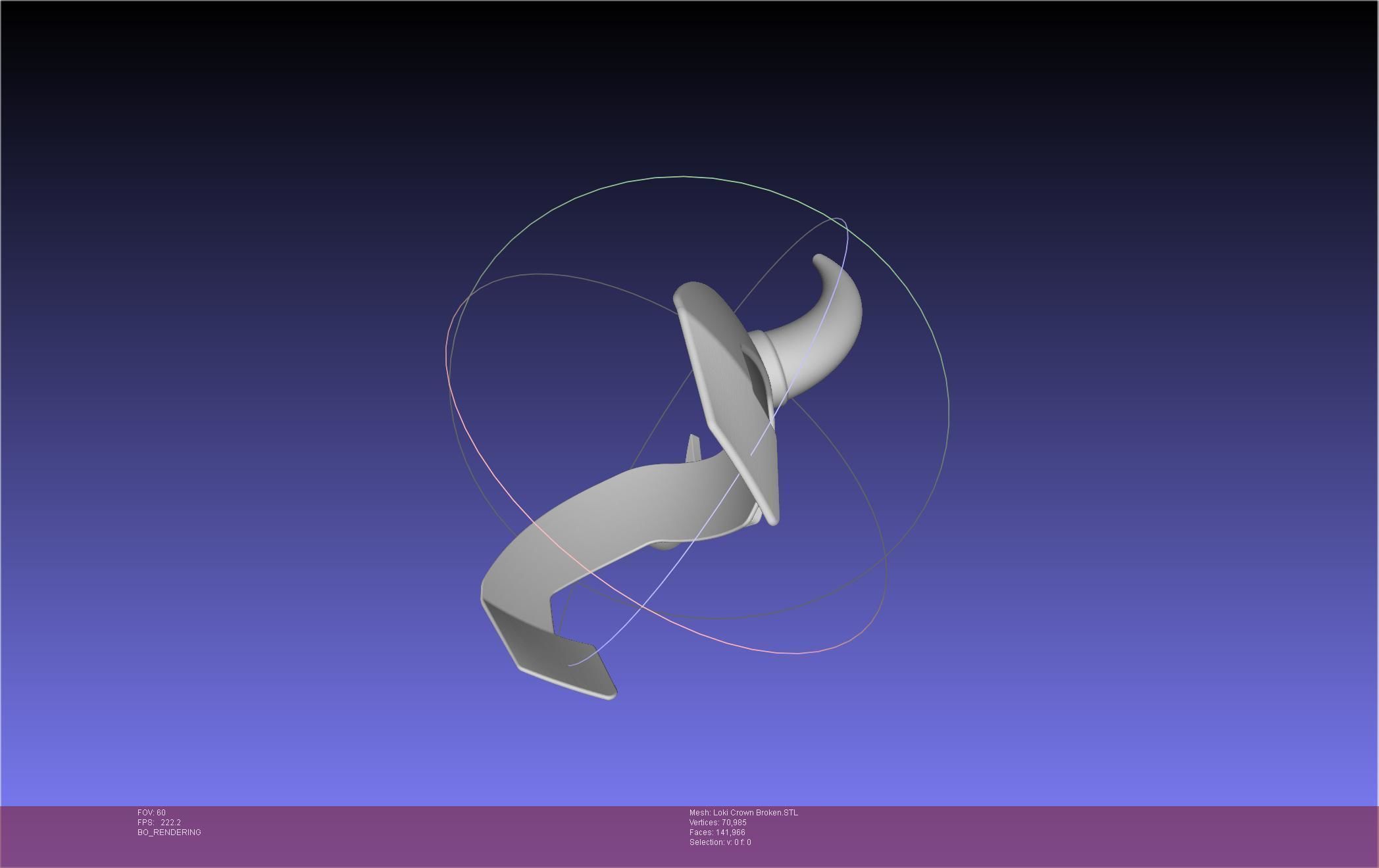 Marvel Loki Crown Broken Horn Version 3D print model_32