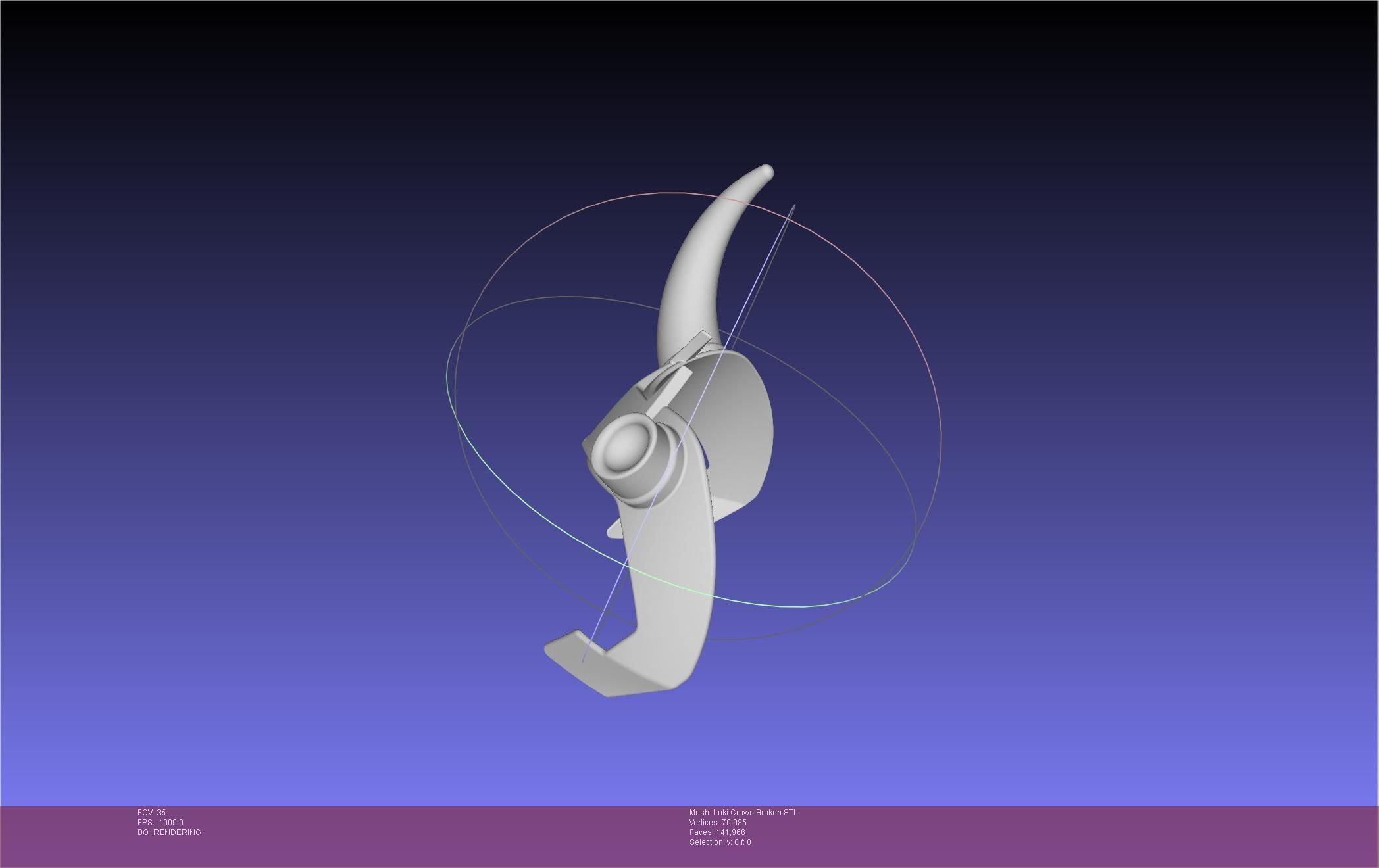 Marvel Loki Crown Broken Horn Version 3D print model_93