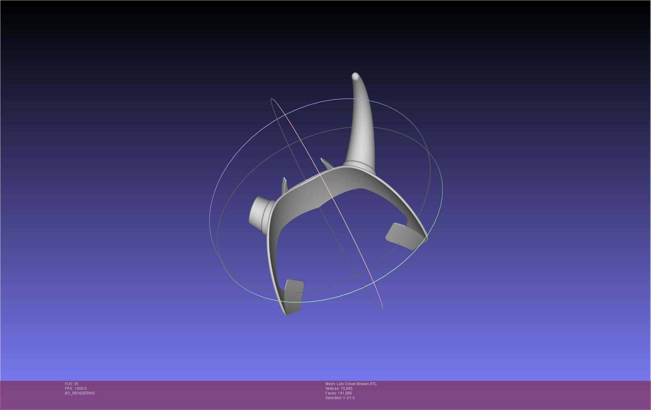 Marvel Loki Crown Broken Horn Version 3D print model_92