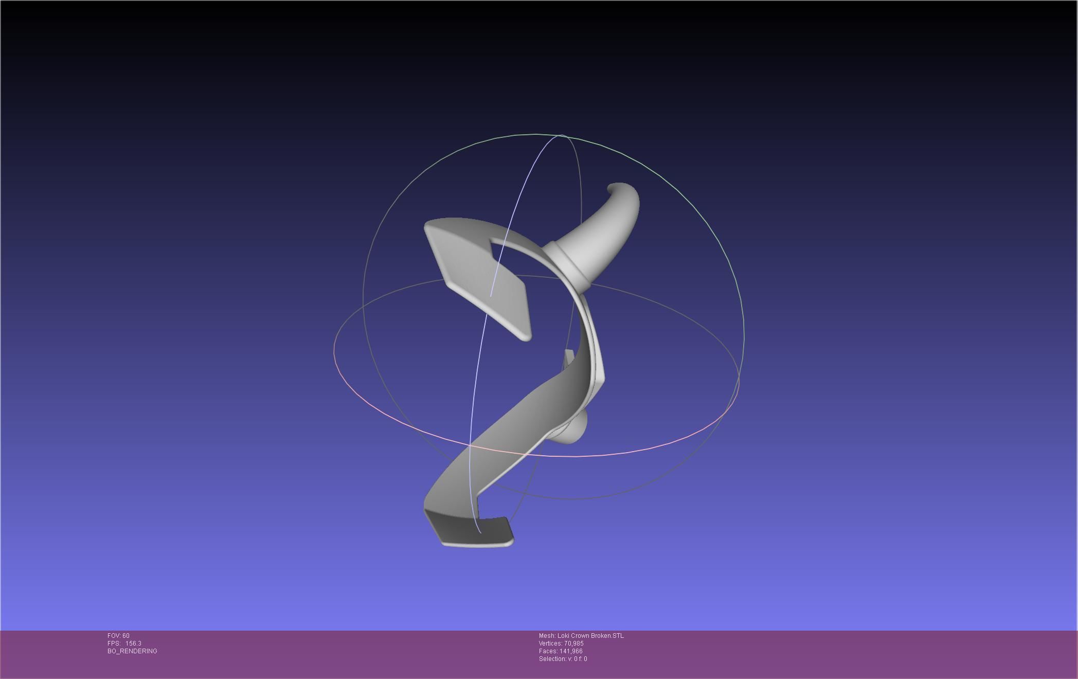 Marvel Loki Crown Broken Horn Version 3D print model_28