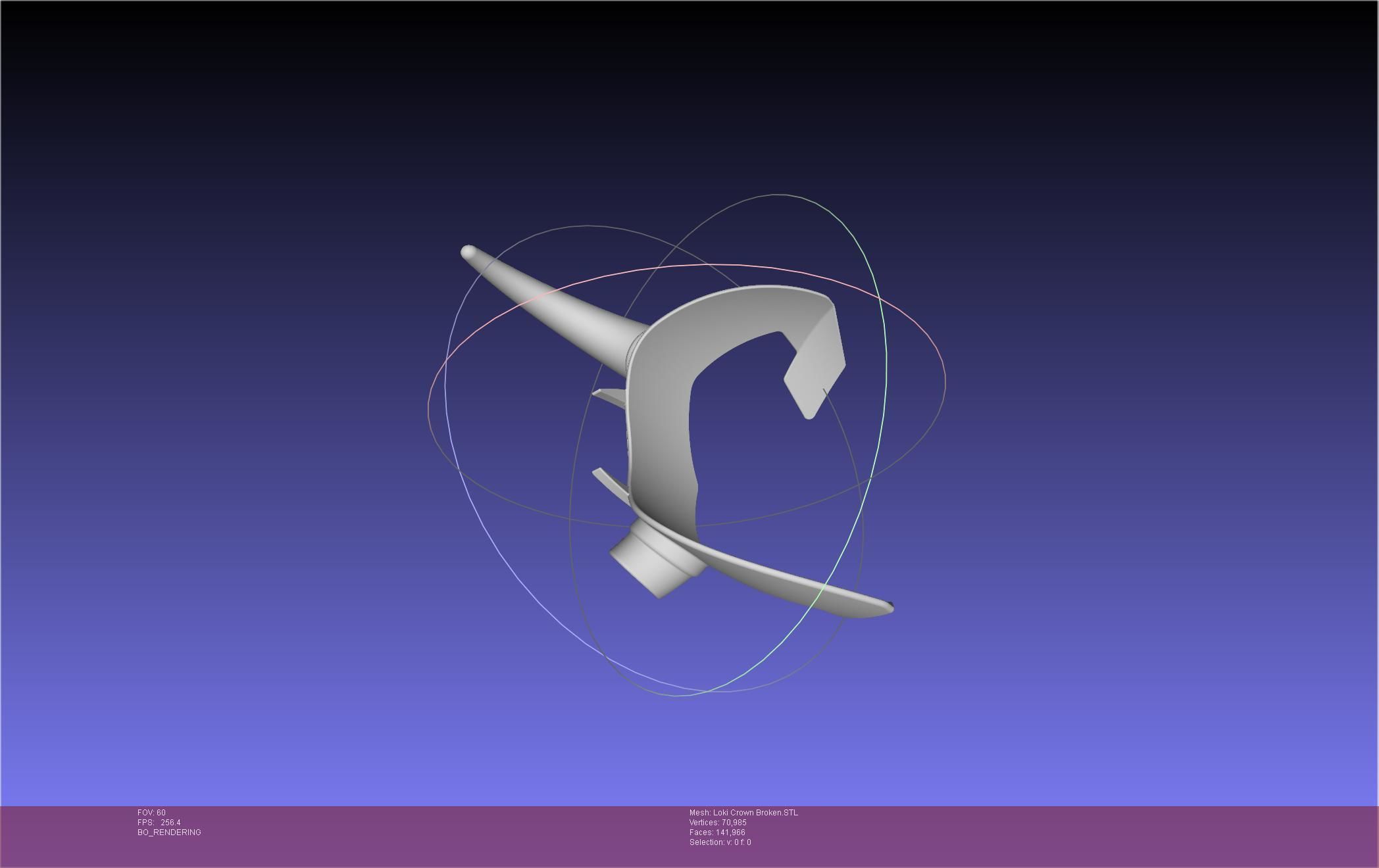 Marvel Loki Crown Broken Horn Version 3D print model_25