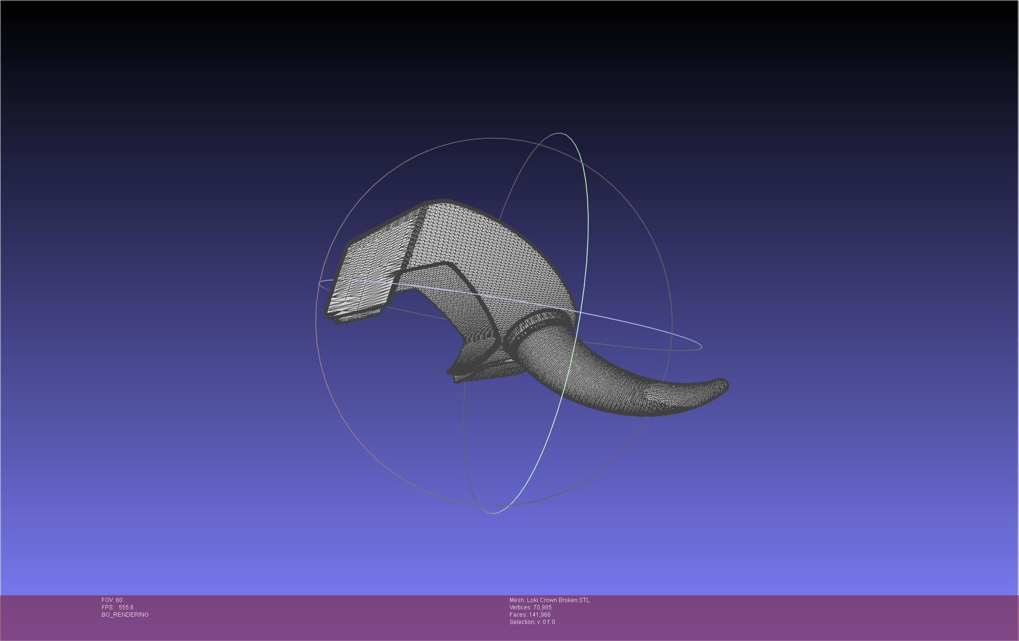 Marvel Loki Crown Broken Horn Version 3D print model_62