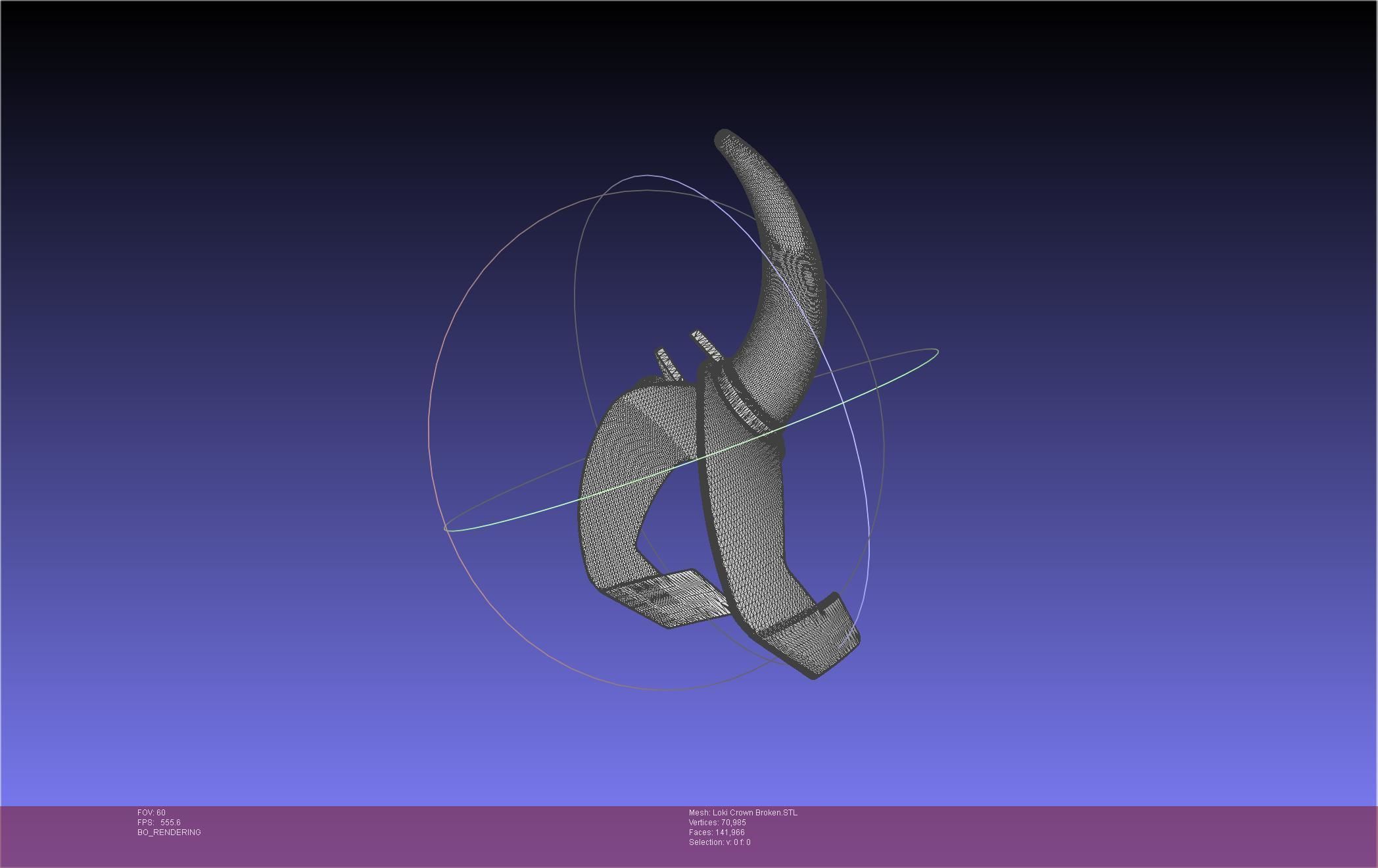 Marvel Loki Crown Broken Horn Version 3D print model_52