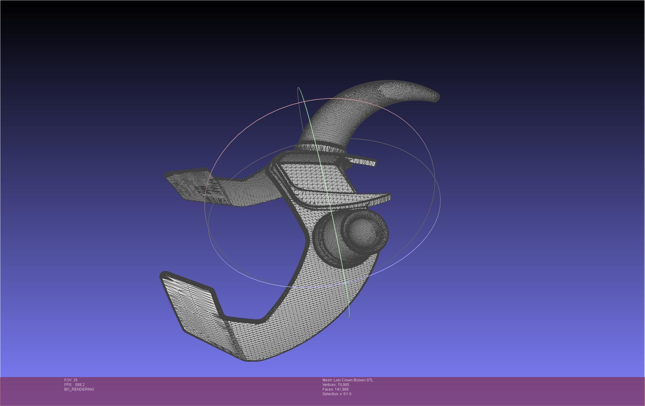 Marvel Loki Crown Broken Horn Version 3D print model_80