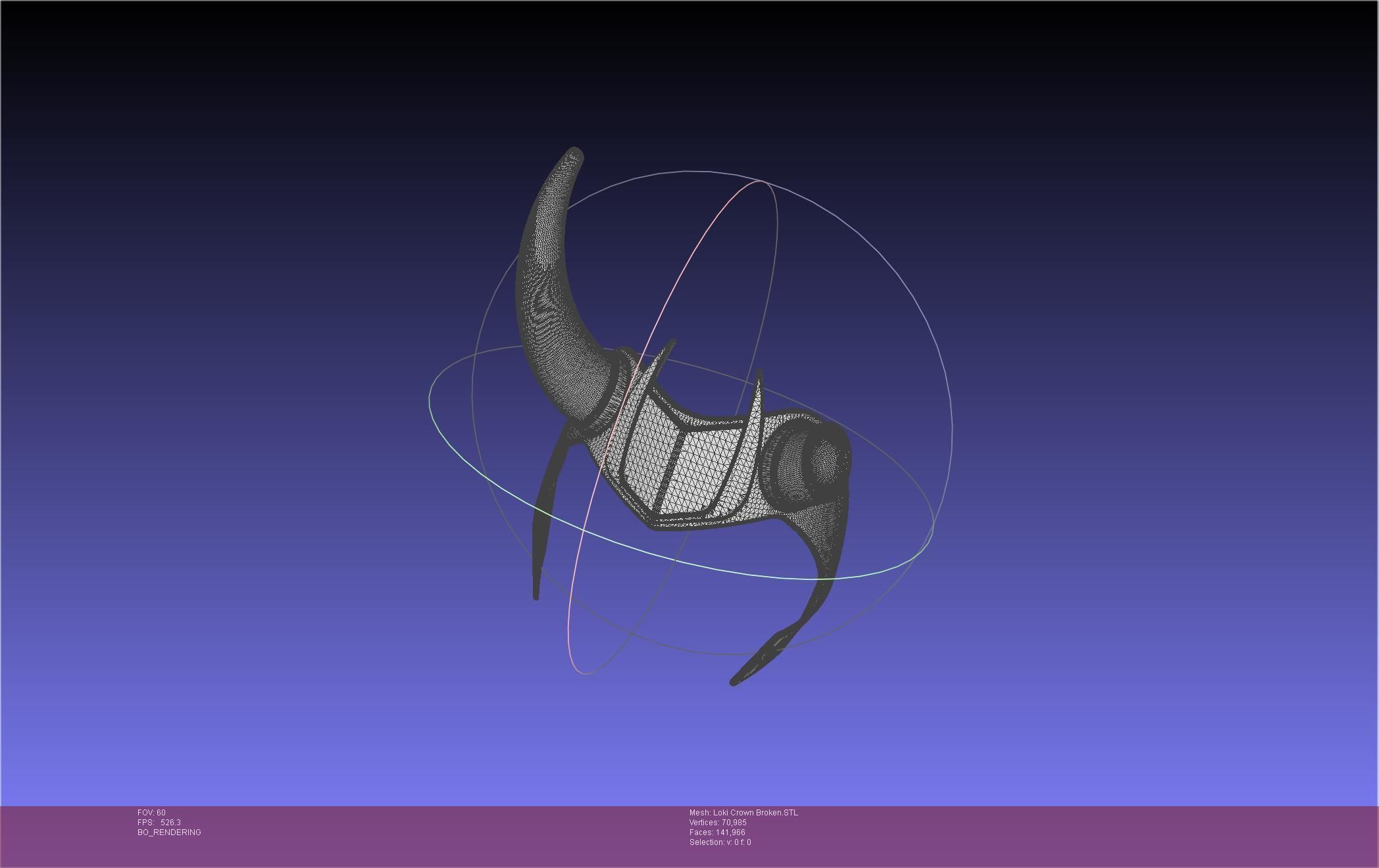 Marvel Loki Crown Broken Horn Version 3D print model_51