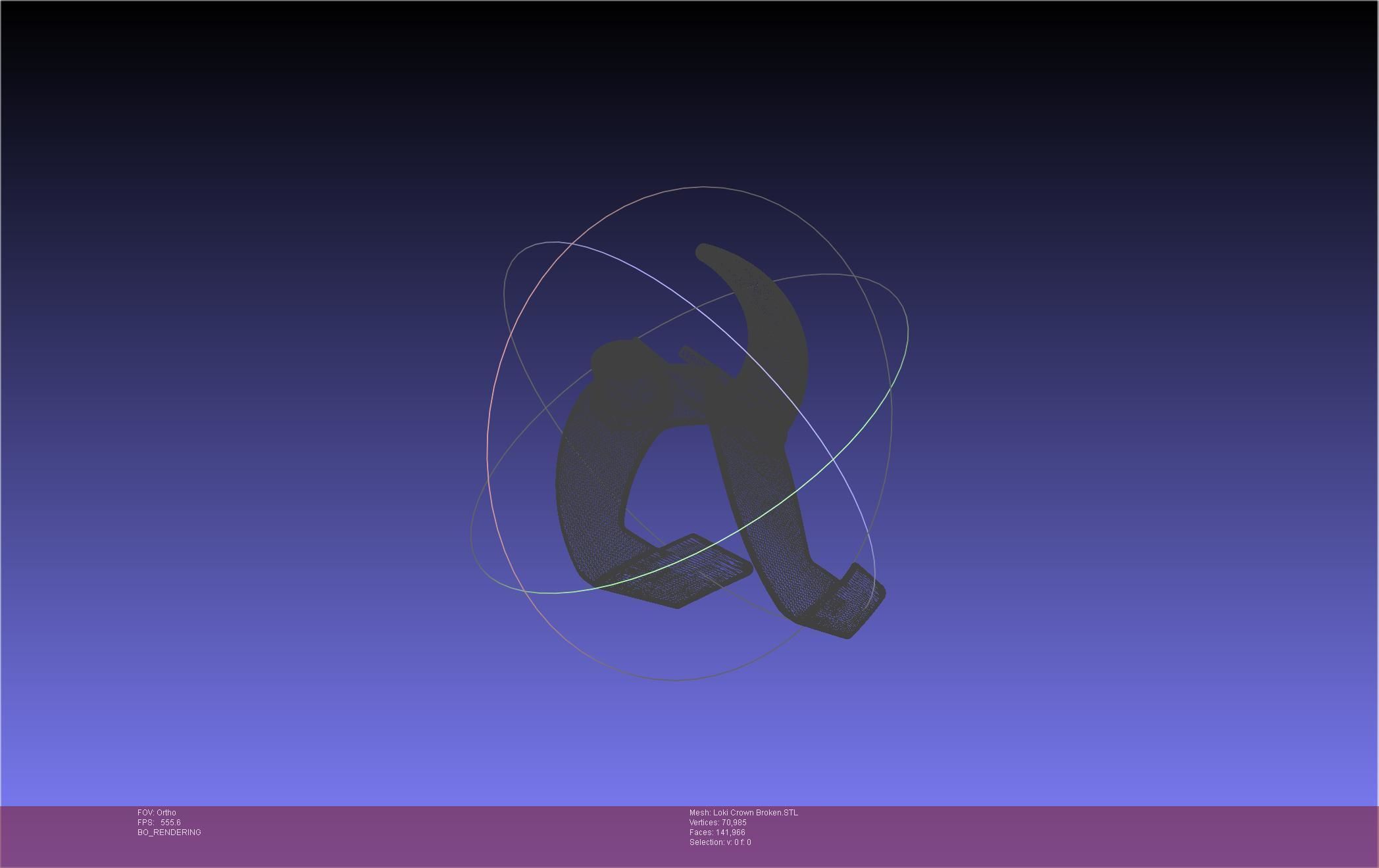 Marvel Loki Crown Broken Horn Version 3D print model_71