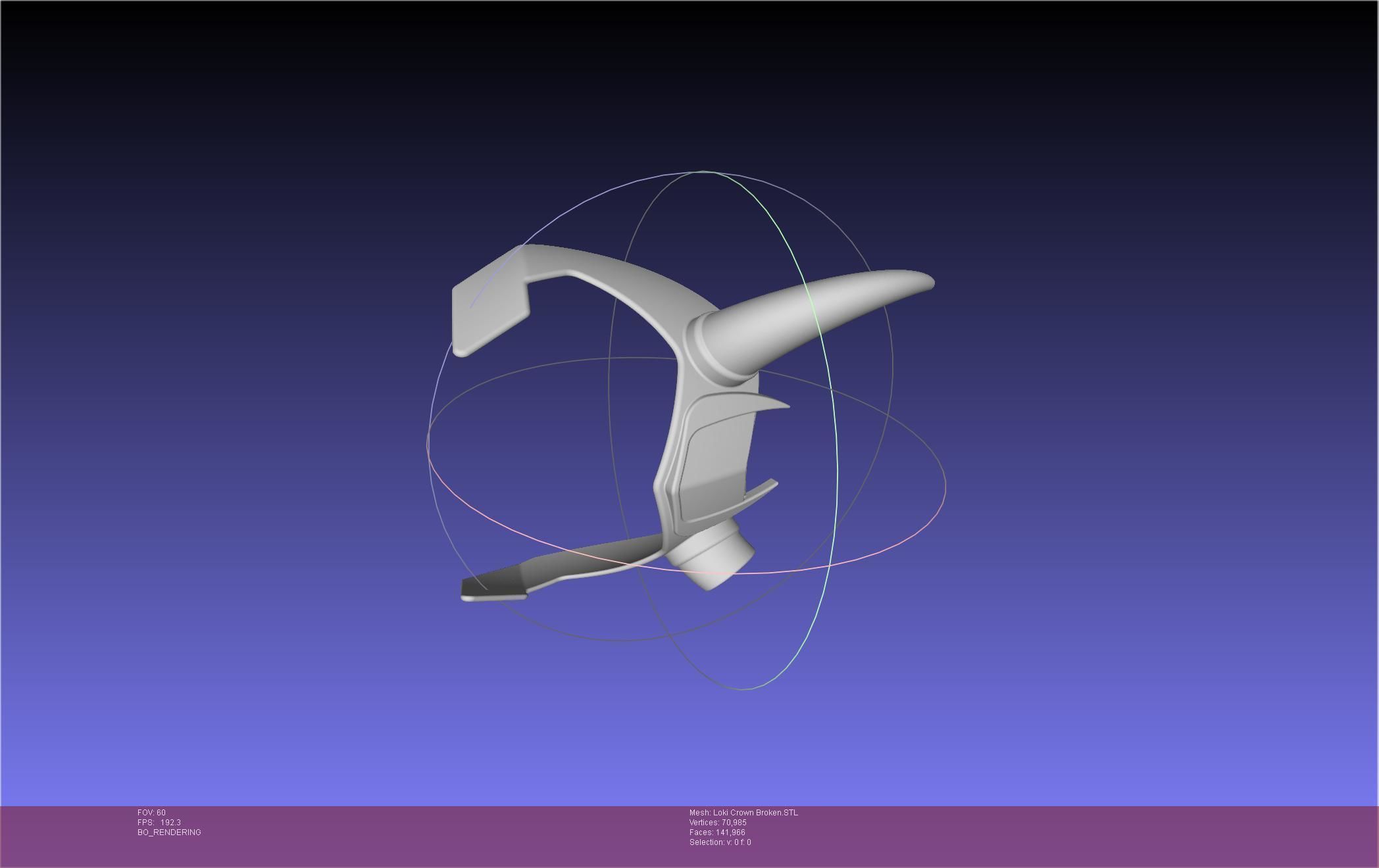 Marvel Loki Crown Broken Horn Version 3D print model_31