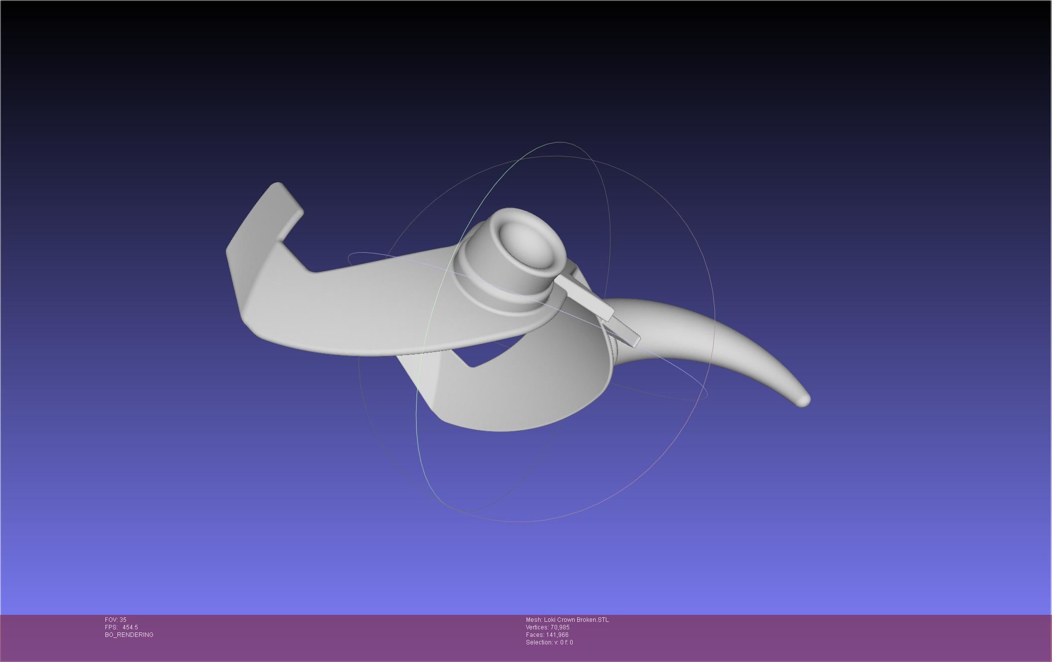 Marvel Loki Crown Broken Horn Version 3D print model_84