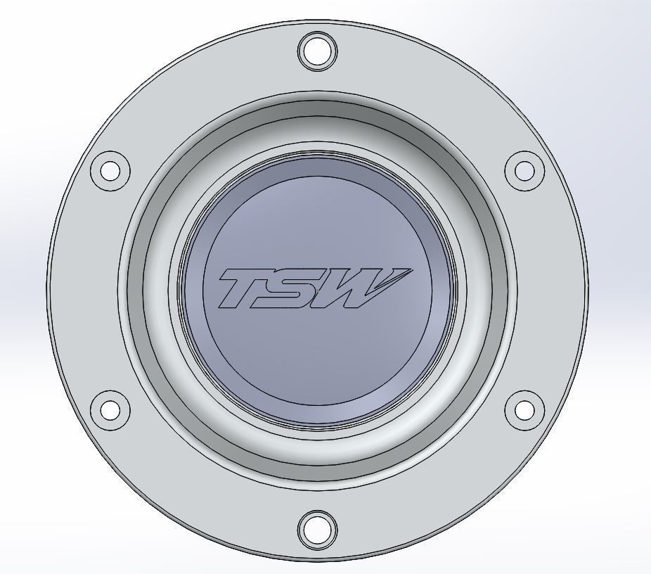 TSW Wheel Center Cap 3D print model_3