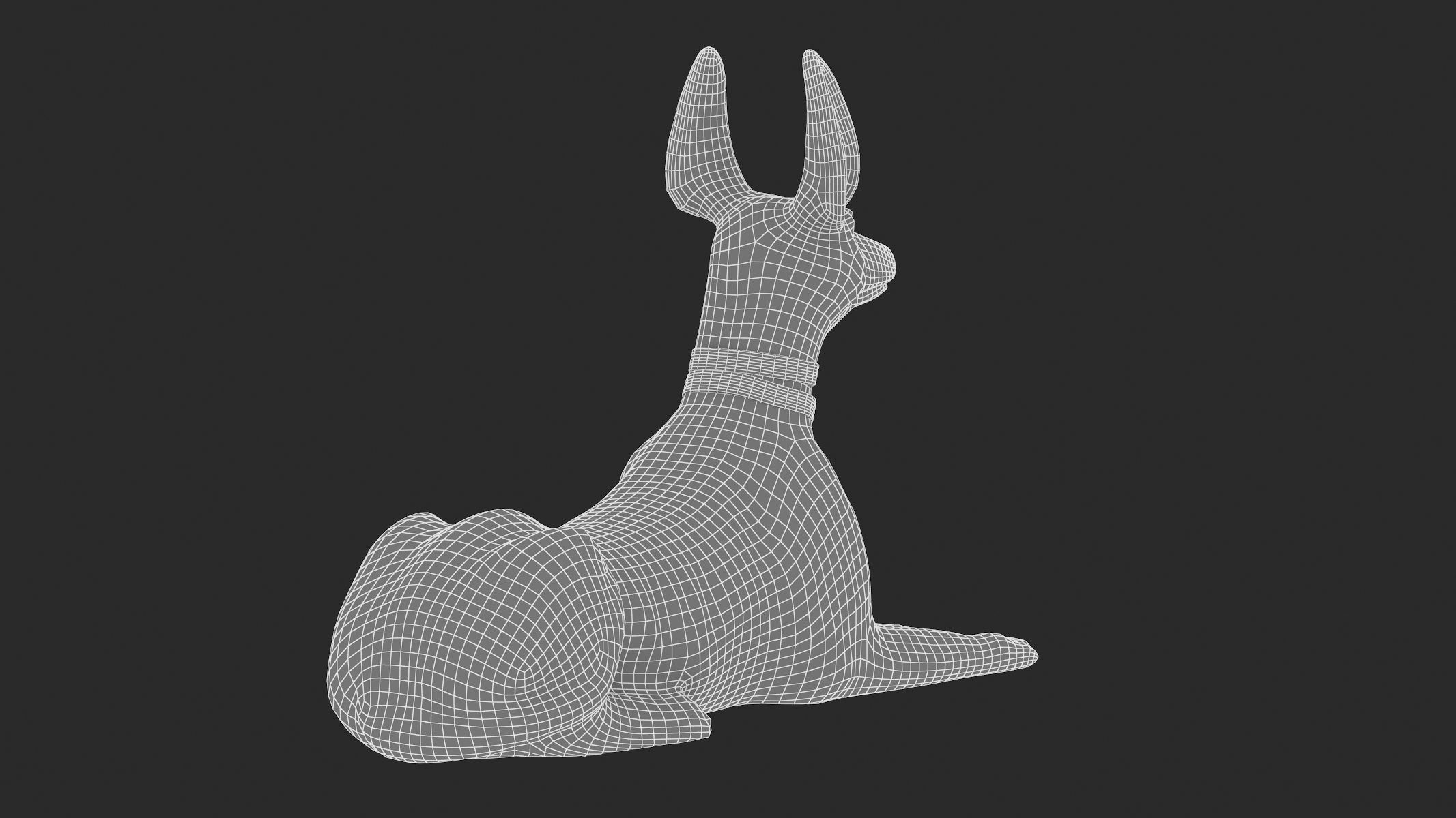 Egyptian God Anubis Dog Low-poly 3D model_11